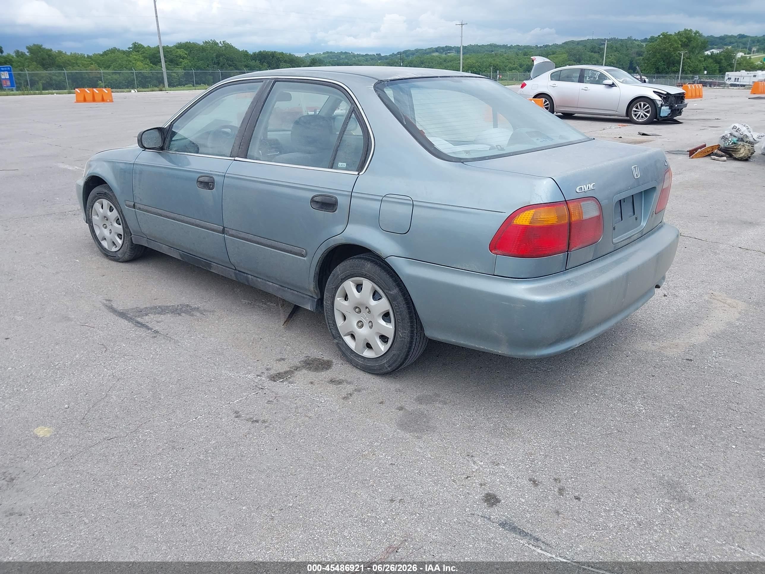 2000 Honda Civic Lx Blue vin: 2HGEJ6674YH589914