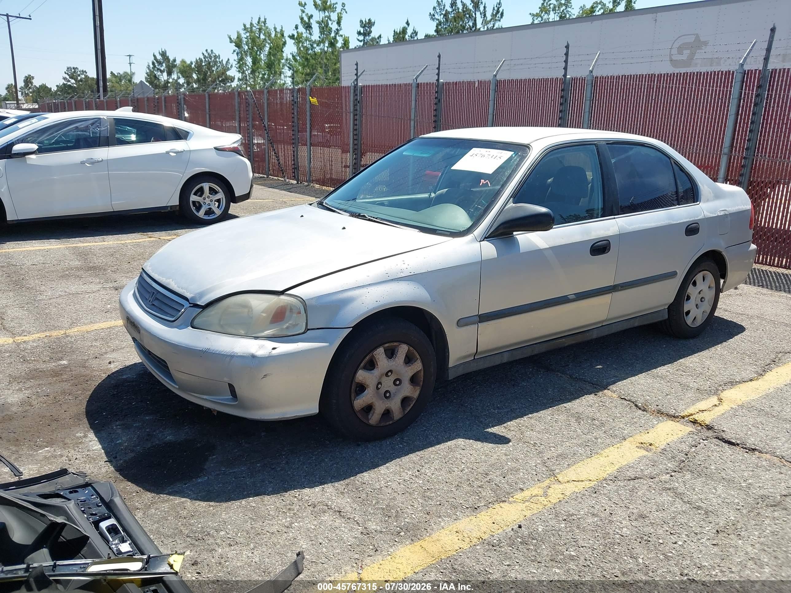 1999 Honda Civic Lx Gray vin: 2HGEJ6675XH575776