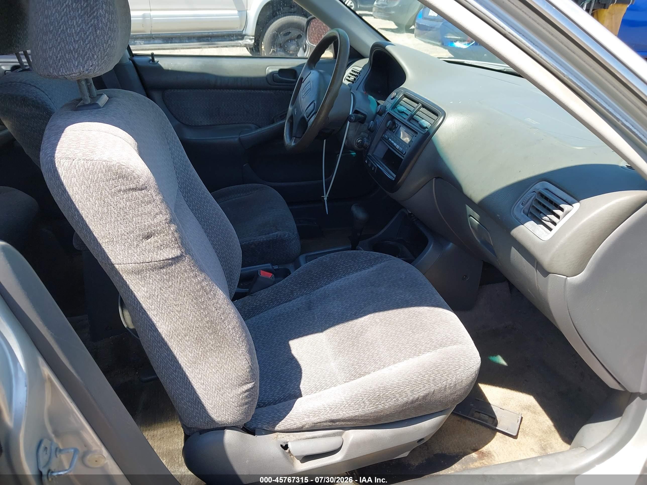 1999 Honda Civic Lx Gray vin: 2HGEJ6675XH575776