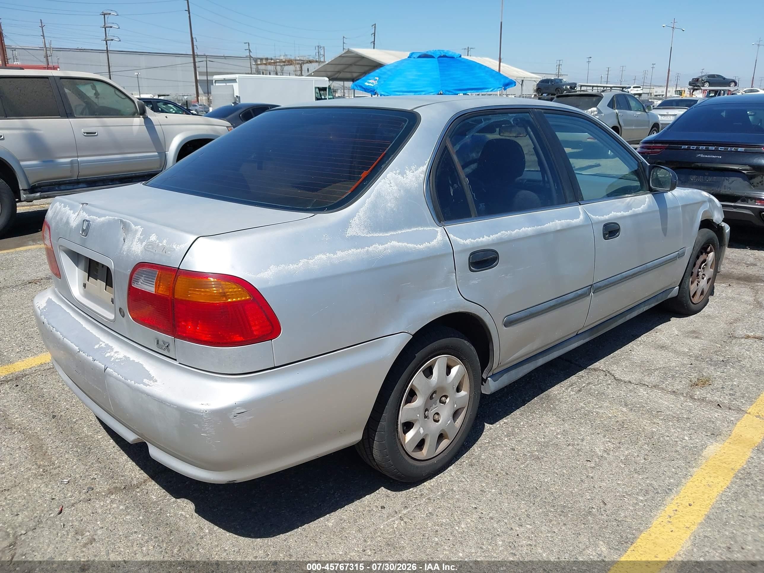 1999 Honda Civic Lx Gray vin: 2HGEJ6675XH575776