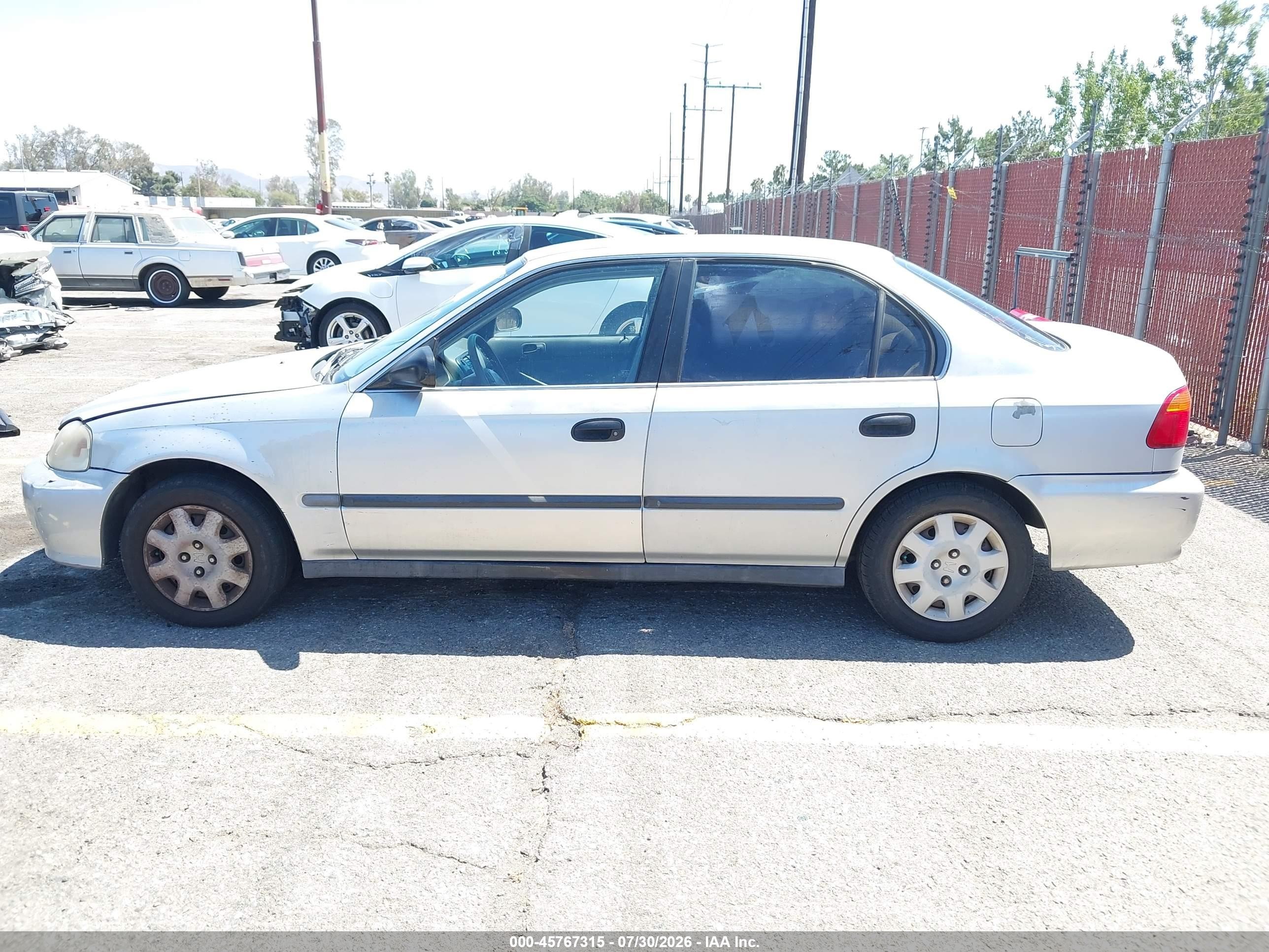 1999 Honda Civic Lx Gray vin: 2HGEJ6675XH575776