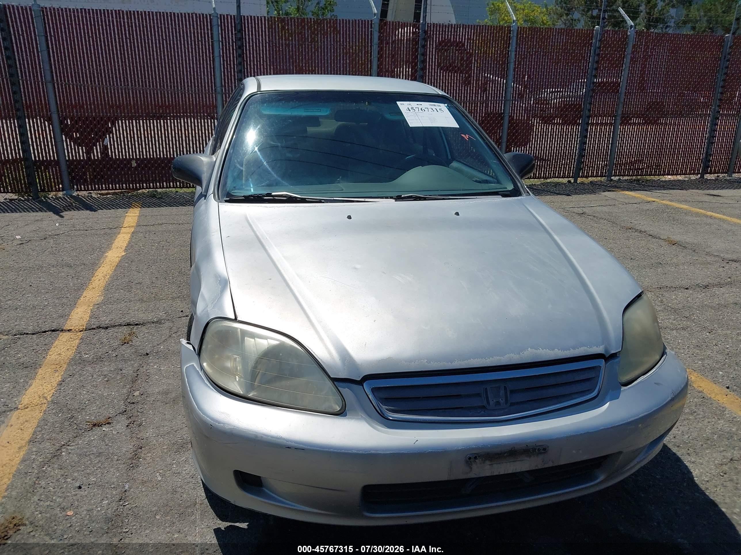 1999 Honda Civic Lx Gray vin: 2HGEJ6675XH575776