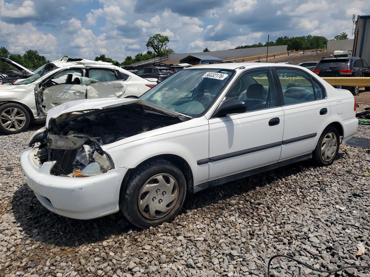 1997 Honda Civic Lx White vin: 2HGEJ6676VH510223