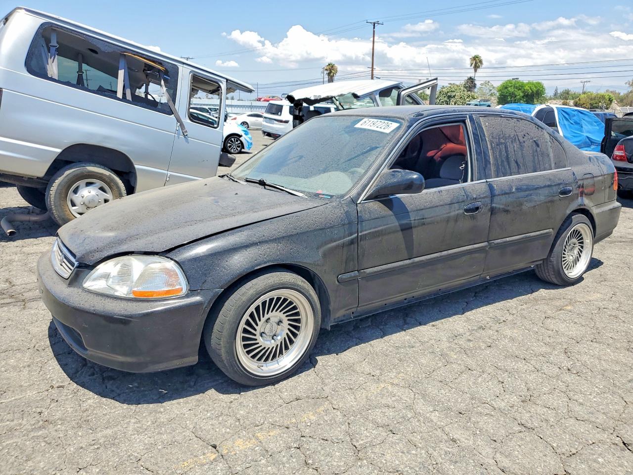 1997 Honda Civic Lx Black vin: 2HGEJ6676VH574925