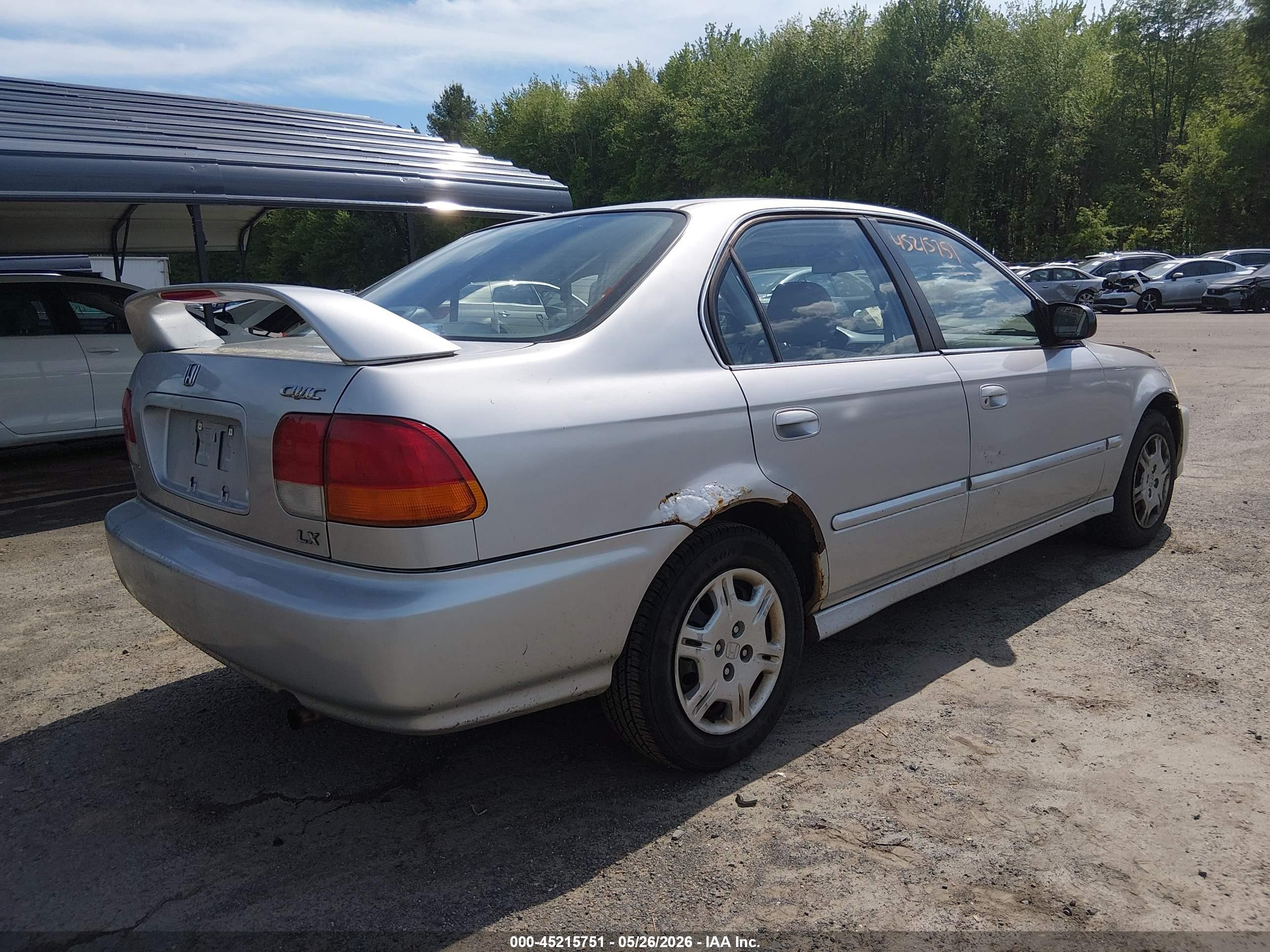 1997 Honda Civic Lx Серебряный vin: 2HGEJ6676VH582670