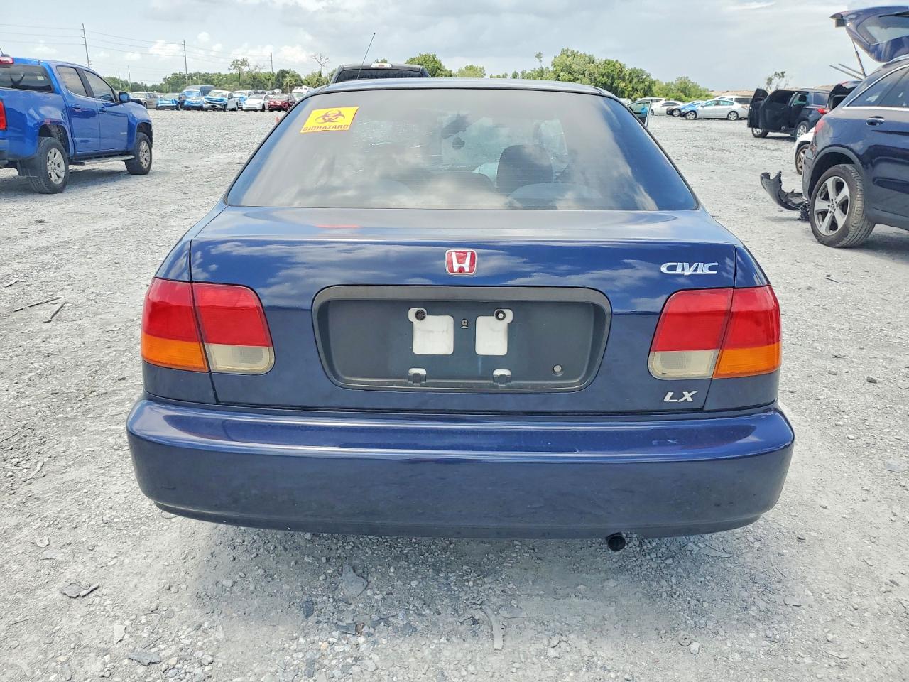 1998 Honda Civic Lx Blue vin: 2HGEJ6676WH515679