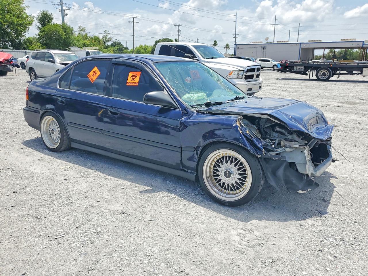 1998 Honda Civic Lx Blue vin: 2HGEJ6676WH515679