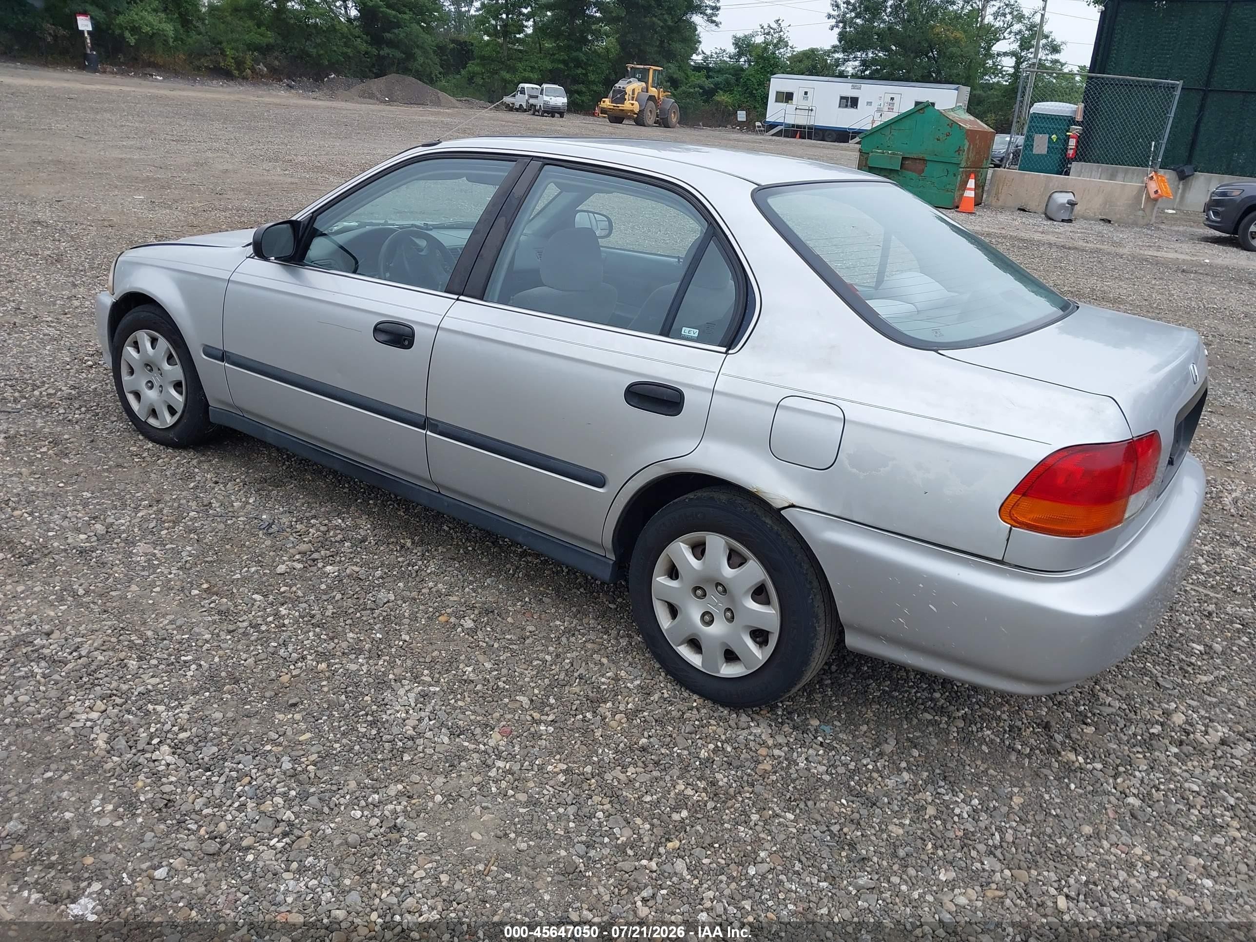 1998 Honda Civic Lx Серый vin: 2HGEJ6676WH548908