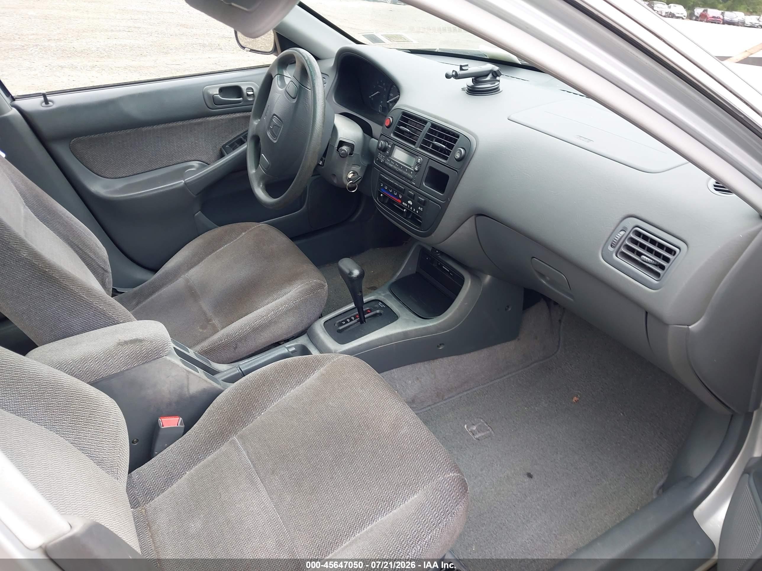1998 Honda Civic Lx Серый vin: 2HGEJ6676WH548908