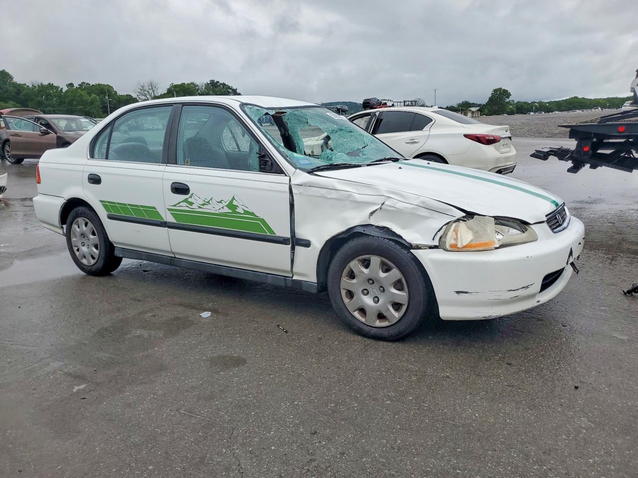 1998 Honda Civic Lx White vin: 2HGEJ6676WH570262