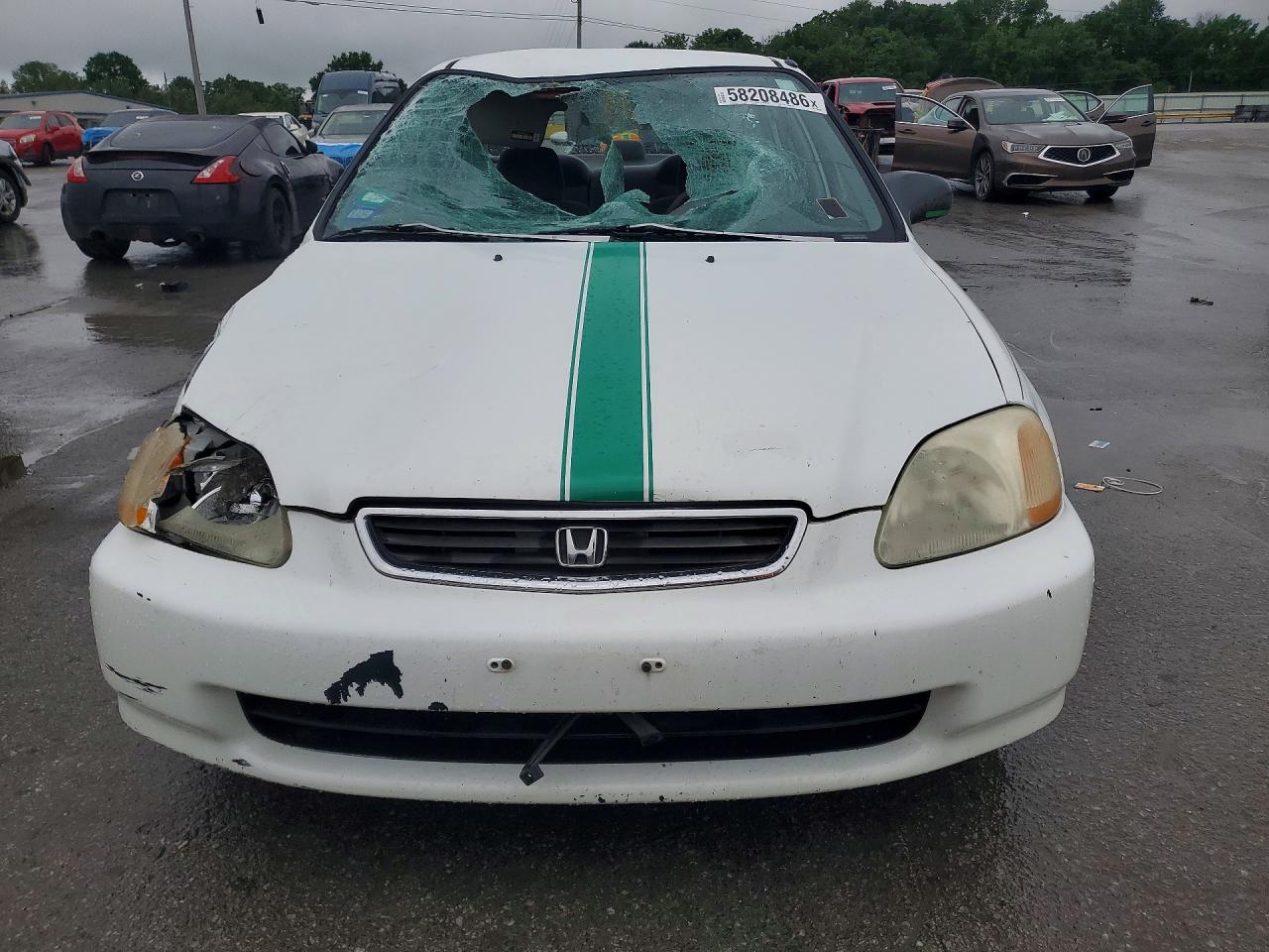 1998 Honda Civic Lx White vin: 2HGEJ6676WH570262
