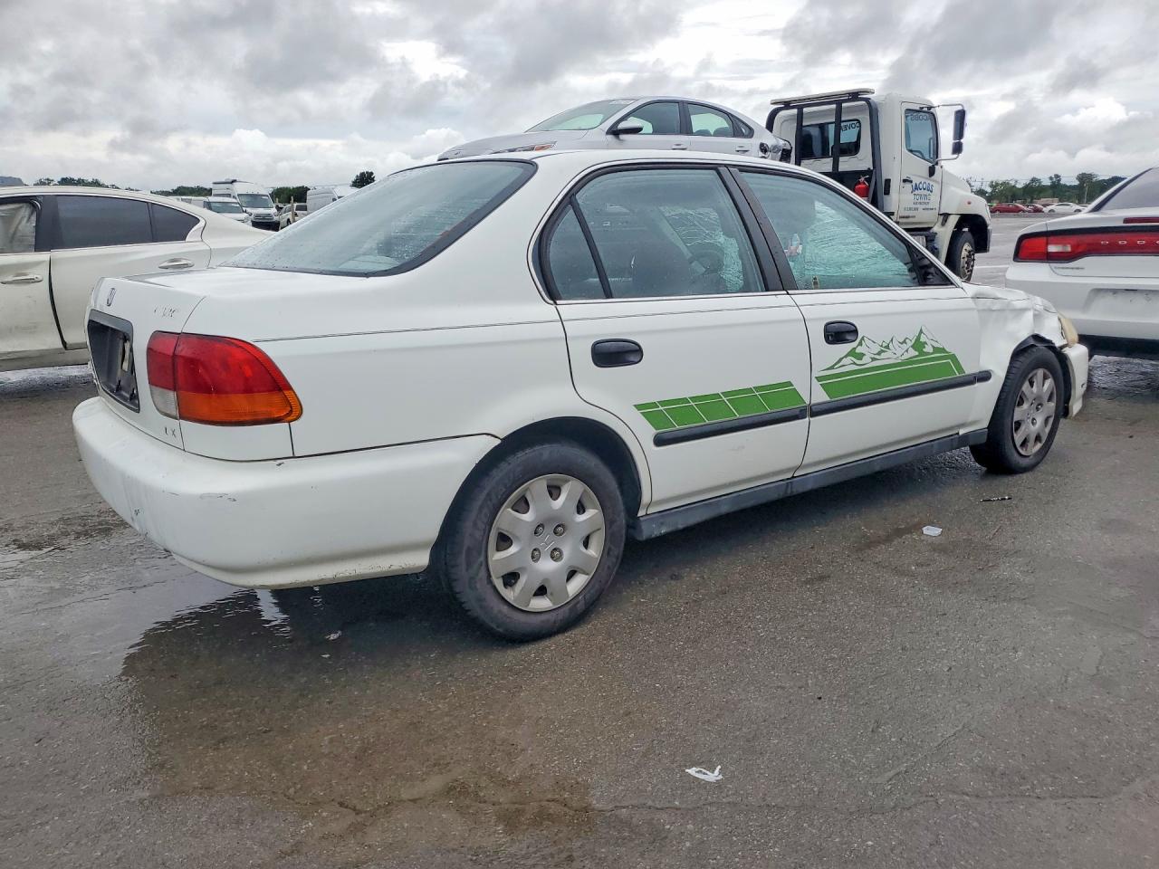 1998 Honda Civic Lx White vin: 2HGEJ6676WH570262