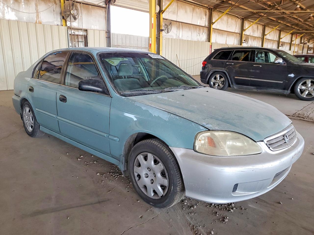 1999 Honda Civic Lx Turquoise vin: 2HGEJ6676XH546447