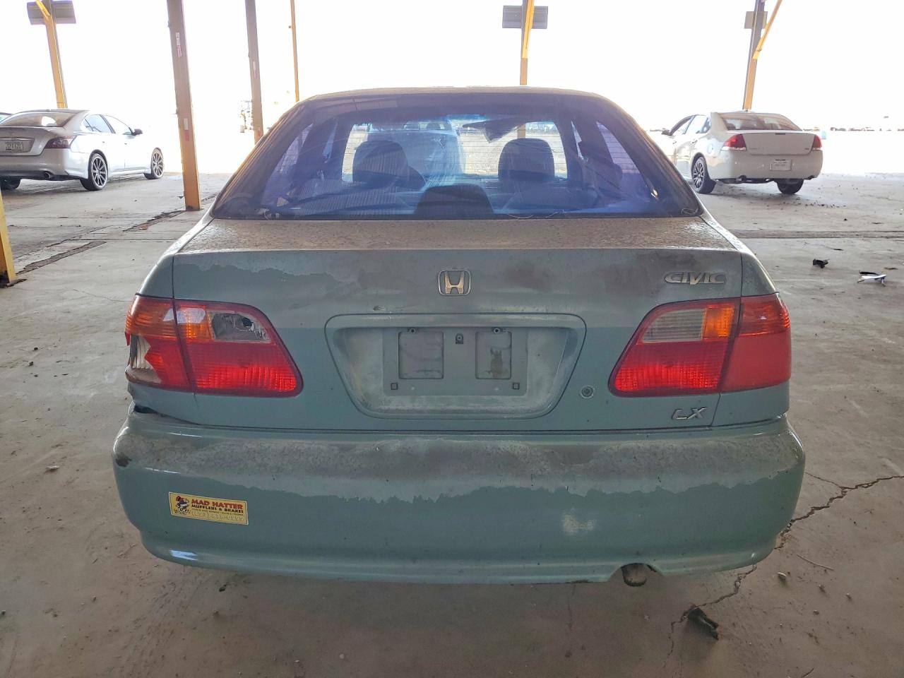 1999 Honda Civic Lx Turquoise vin: 2HGEJ6676XH546447
