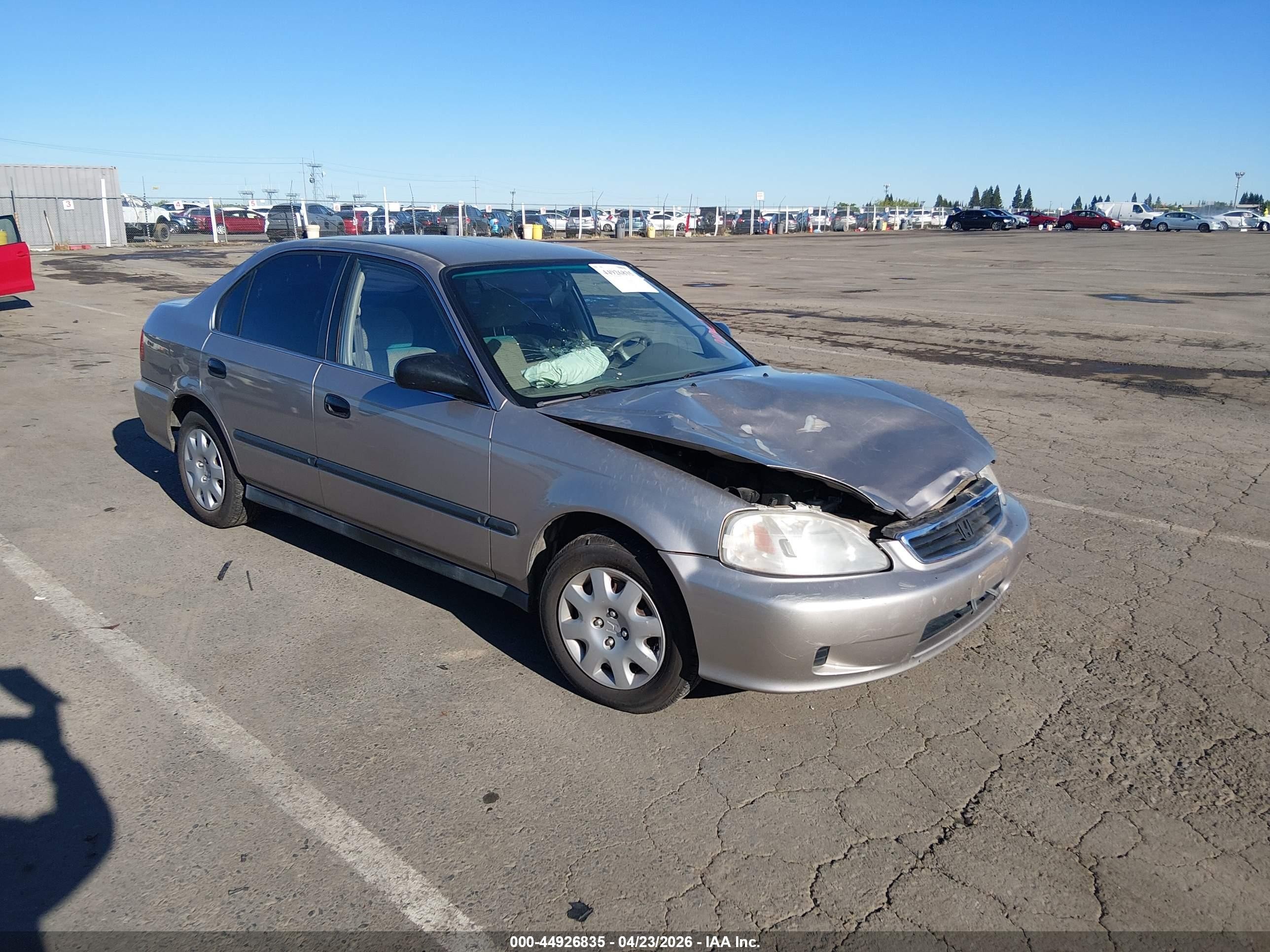 2000 Honda Civic Lx Tan vin: 2HGEJ6676YH536714