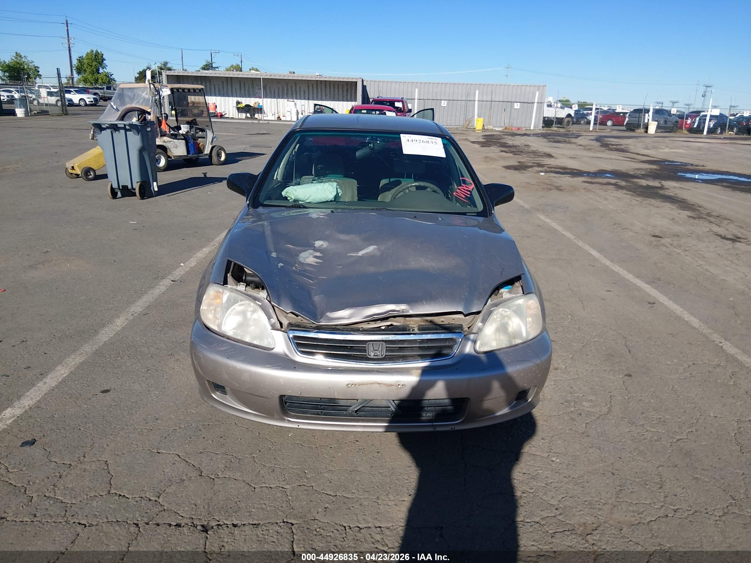 2000 Honda Civic Lx Tan vin: 2HGEJ6676YH536714