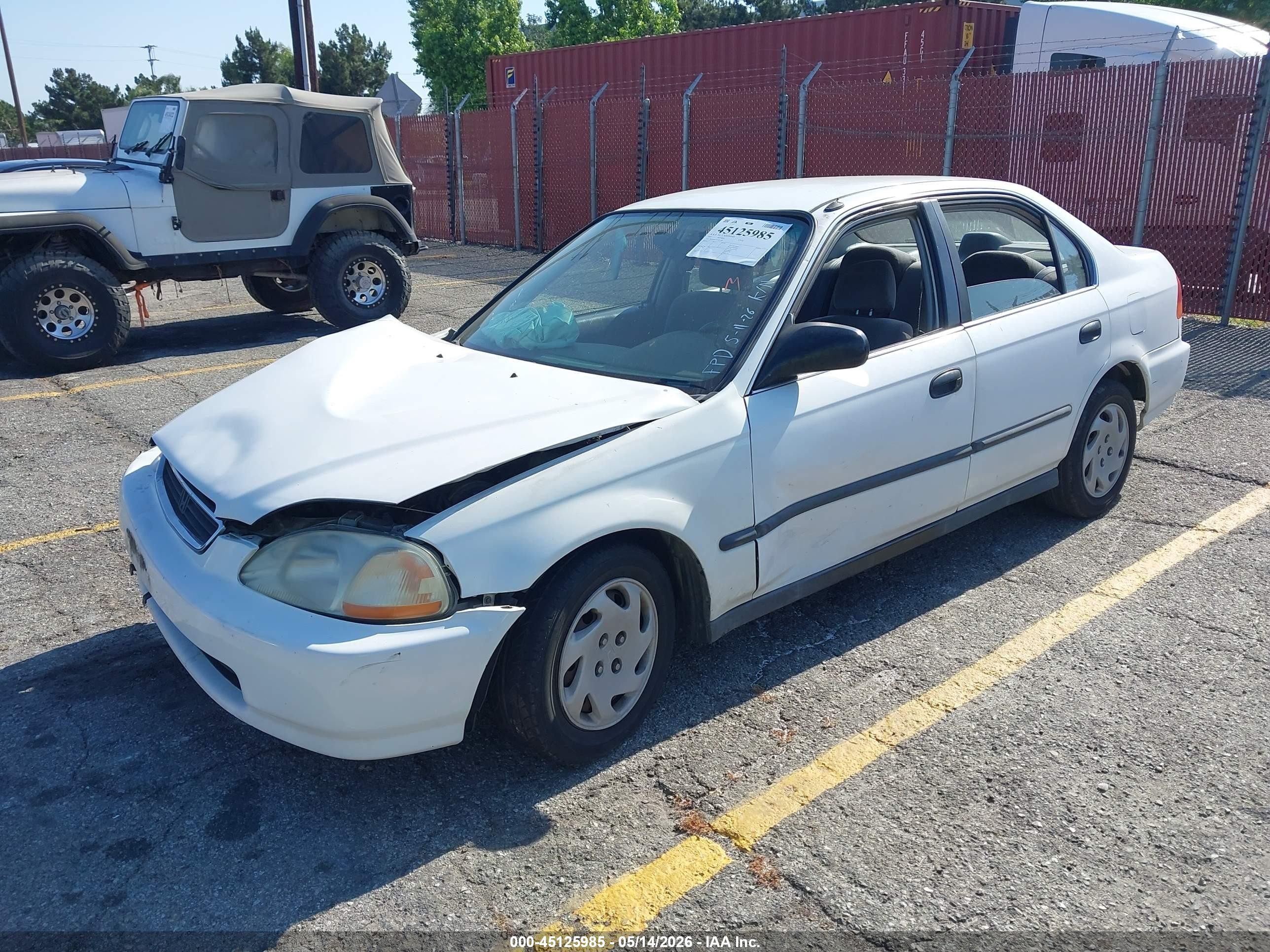 1997 Honda Civic Lx Белый vin: 2HGEJ6677VH512269