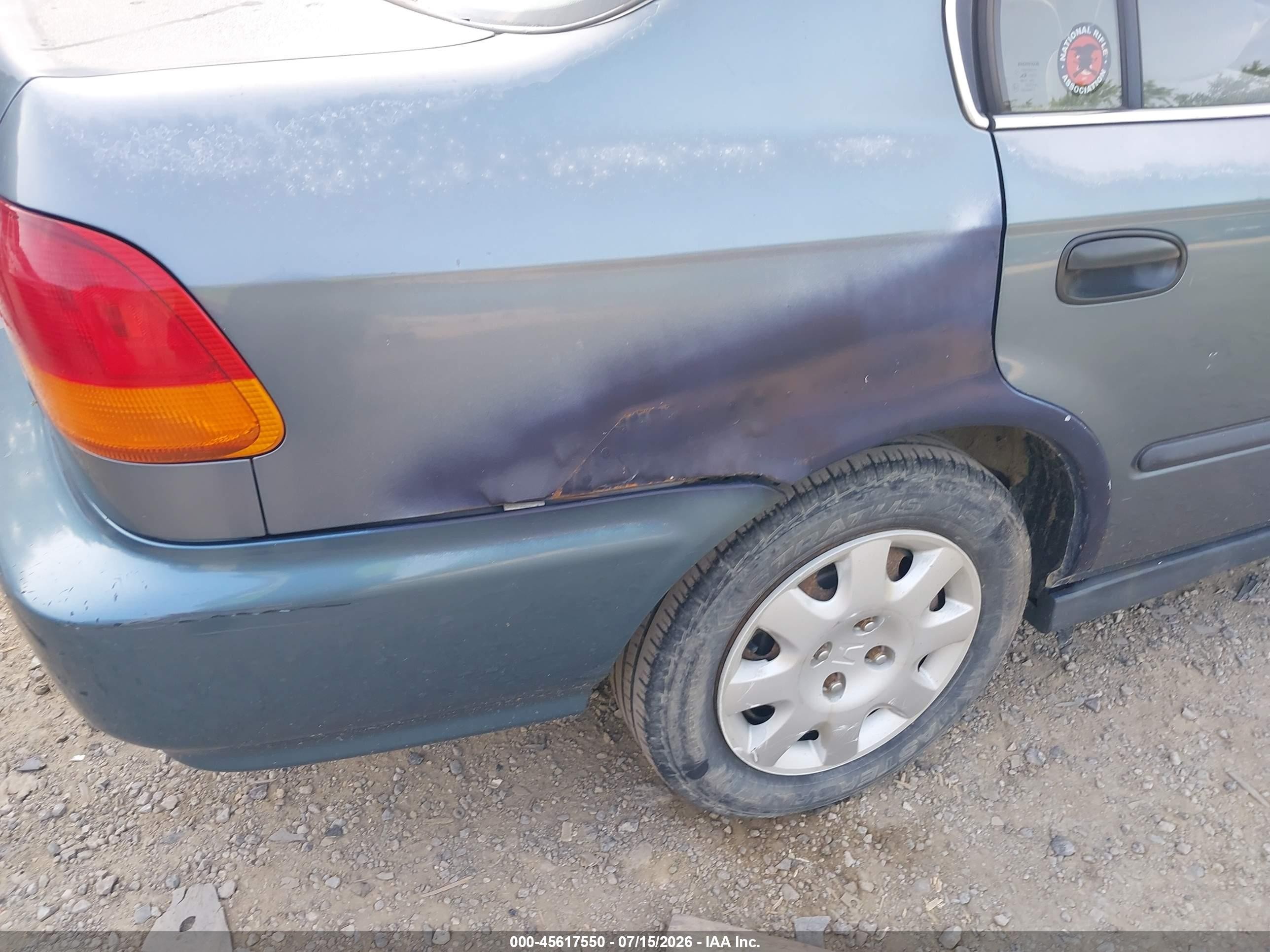 1998 Honda Civic Lx Синий vin: 2HGEJ6677WH626872