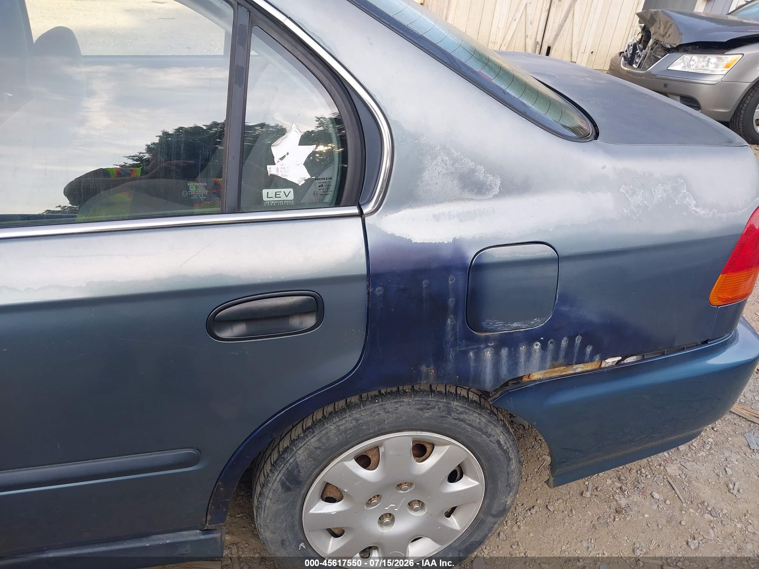 1998 Honda Civic Lx Синий vin: 2HGEJ6677WH626872