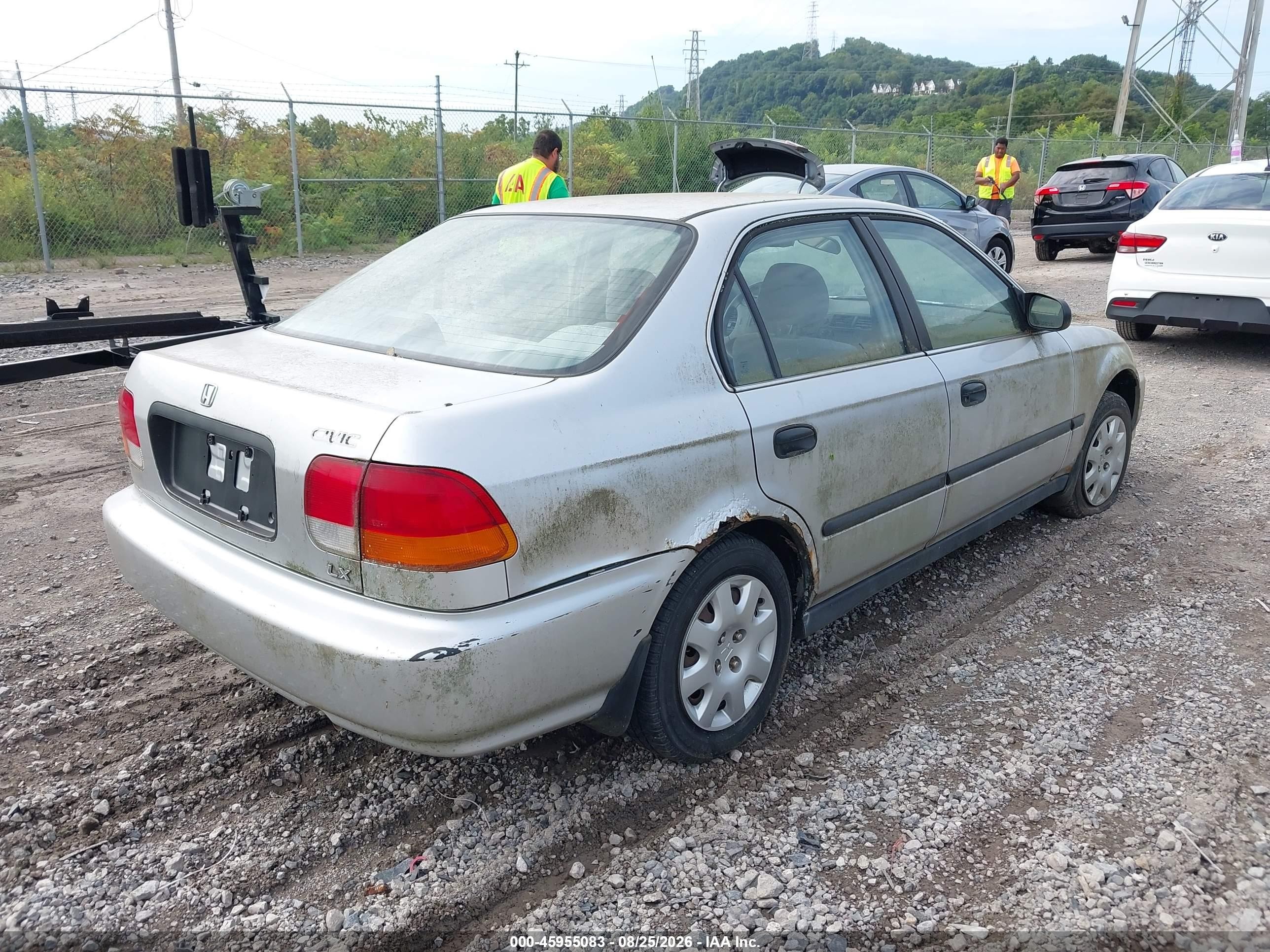 1998 Honda Civic Lx Silver vin: 2HGEJ6678WH508555