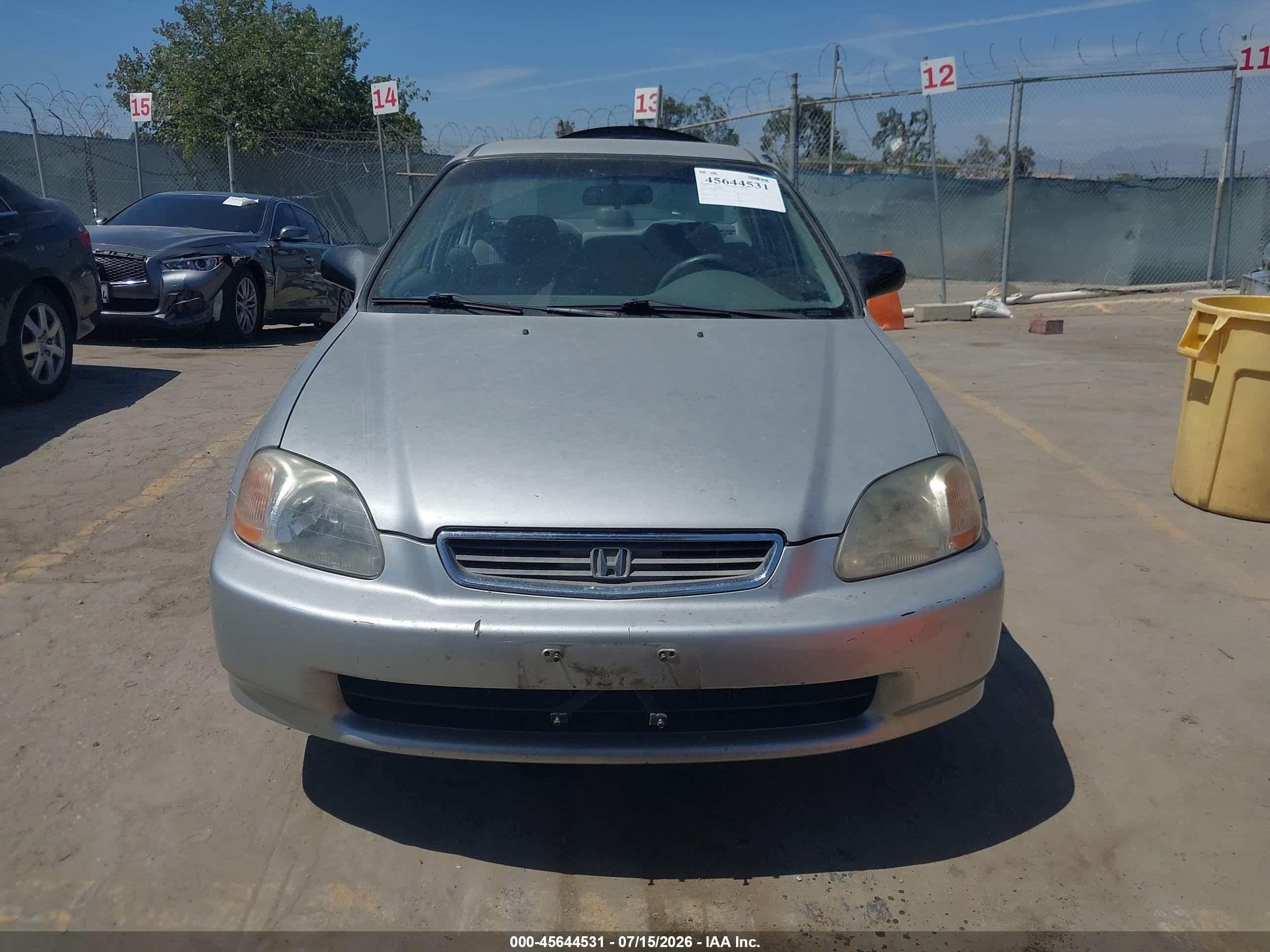 1998 Honda Civic Lx Silver vin: 2HGEJ6678WH514663