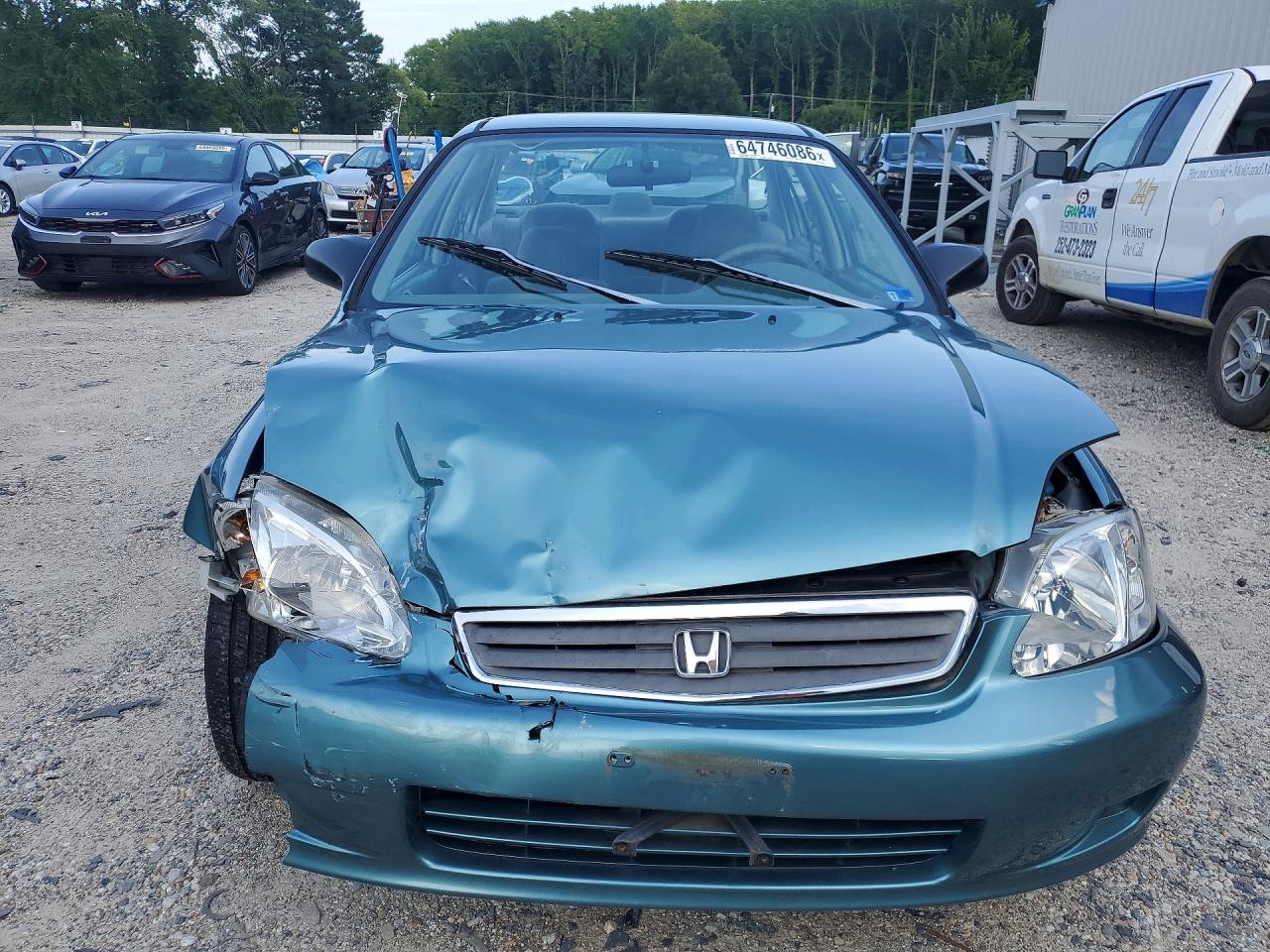 1999 Honda Civic Lx Green vin: 2HGEJ6678XH592958