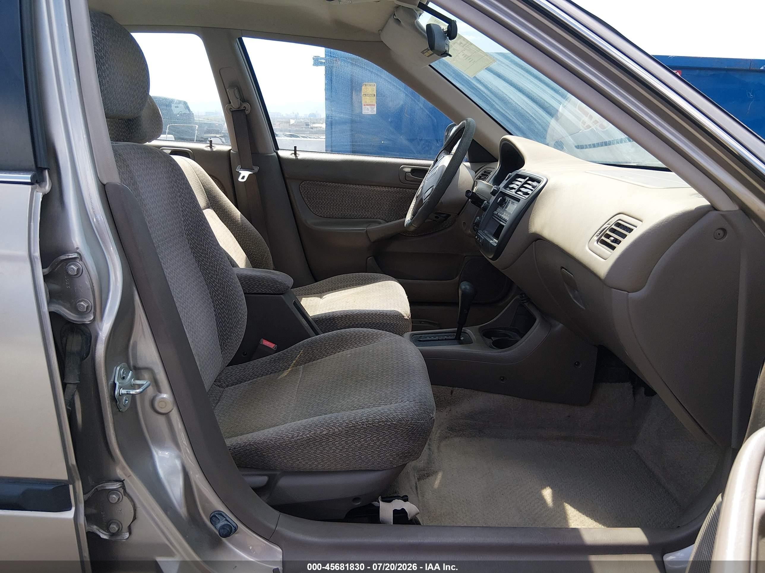 2000 Honda Civic Lx Beige vin: 2HGEJ6678YH506761