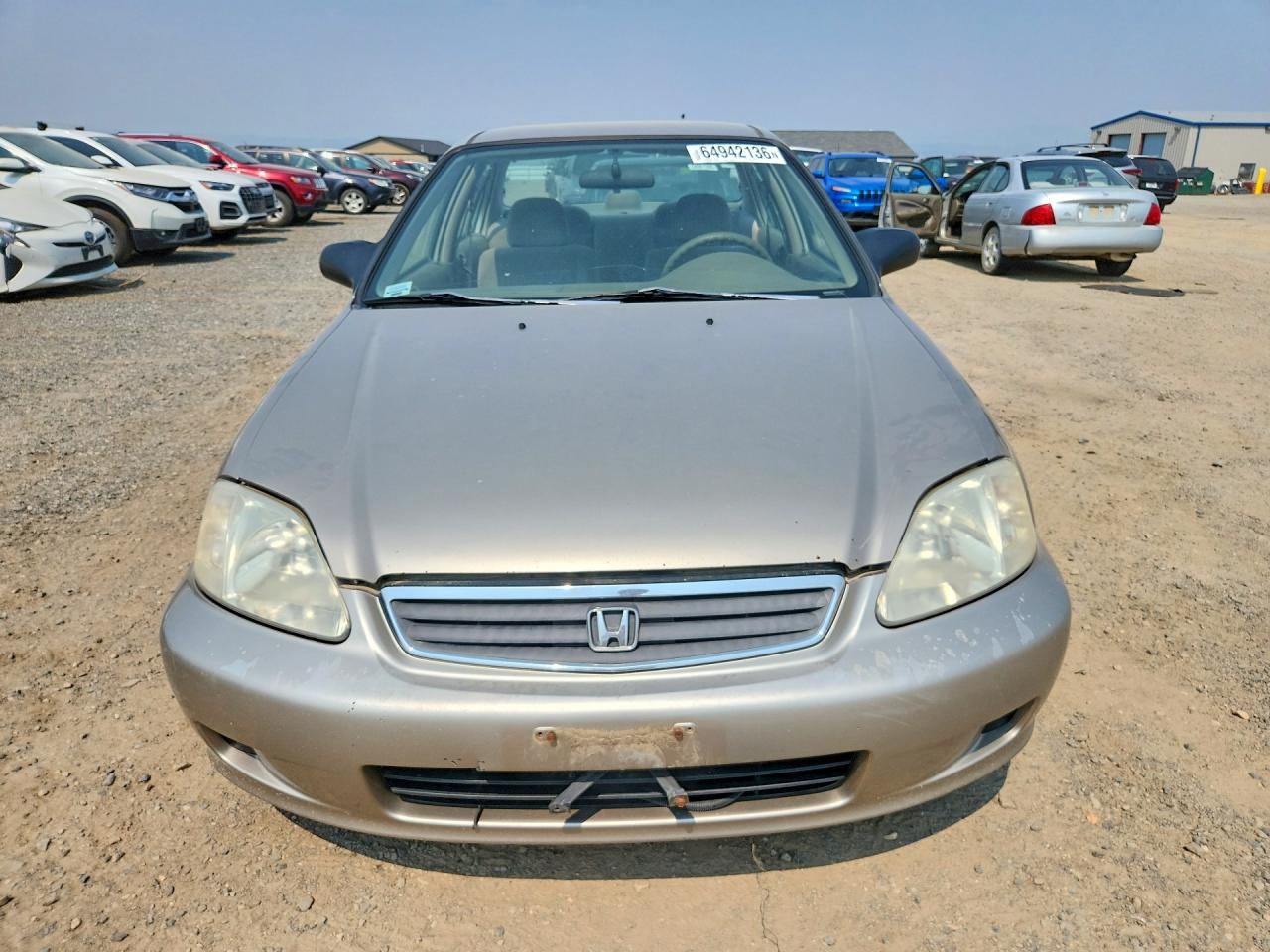 2000 Honda Civic Lx Beige vin: 2HGEJ6678YH582965