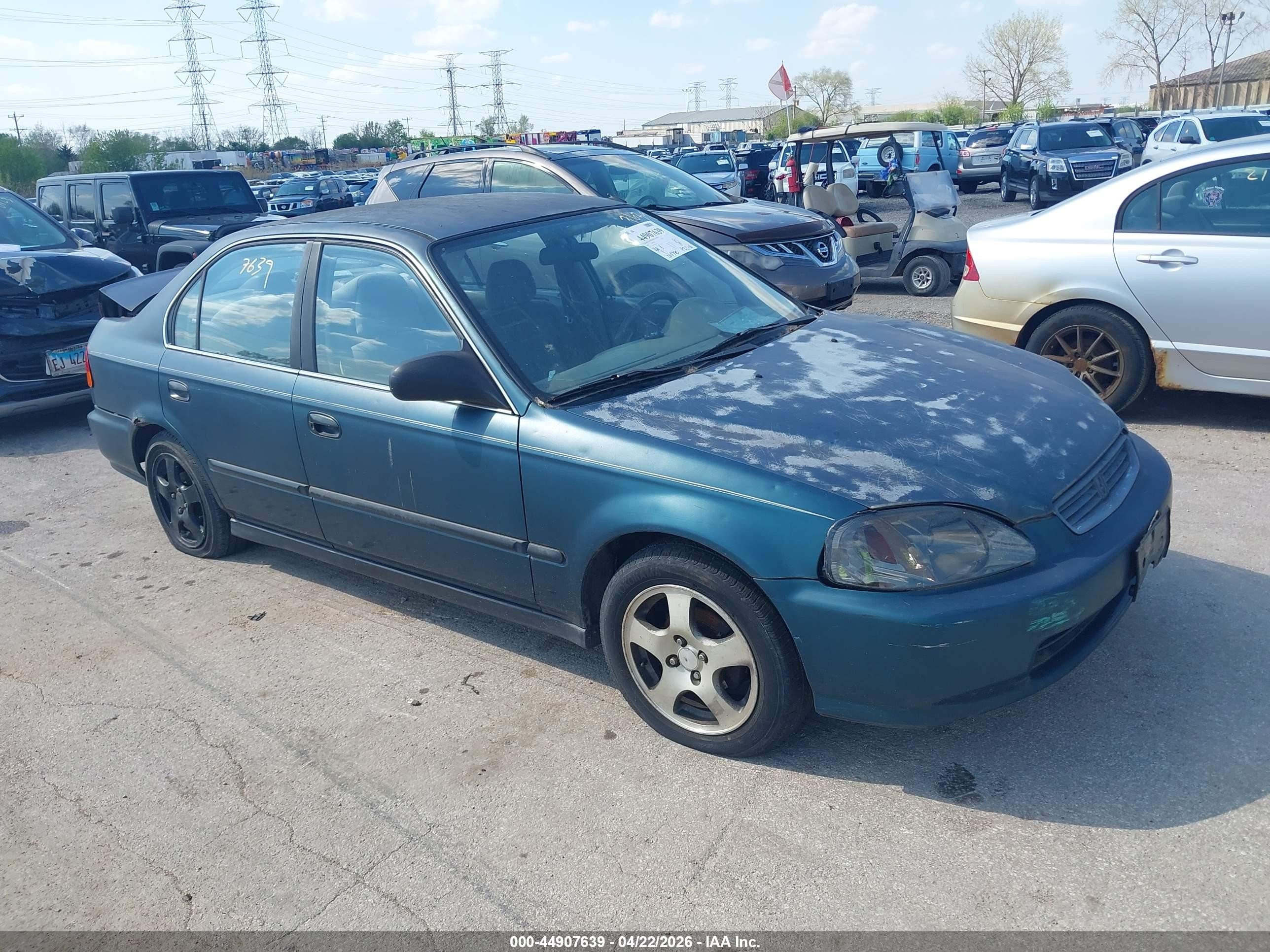 1998 Honda Civic Lx Green vin: 2HGEJ6679WH517703