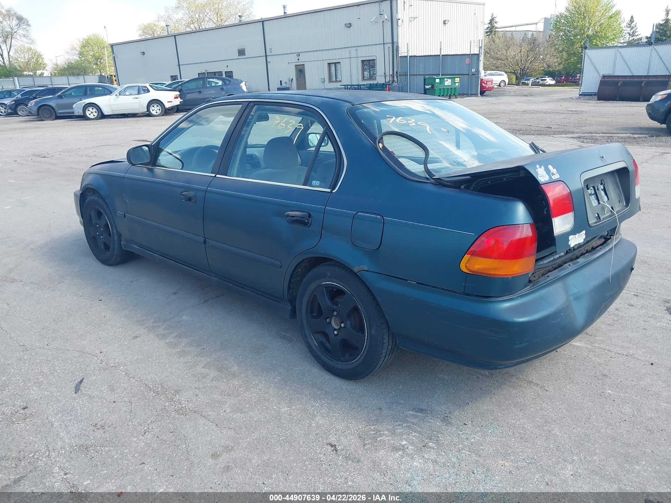 1998 Honda Civic Lx Green vin: 2HGEJ6679WH517703