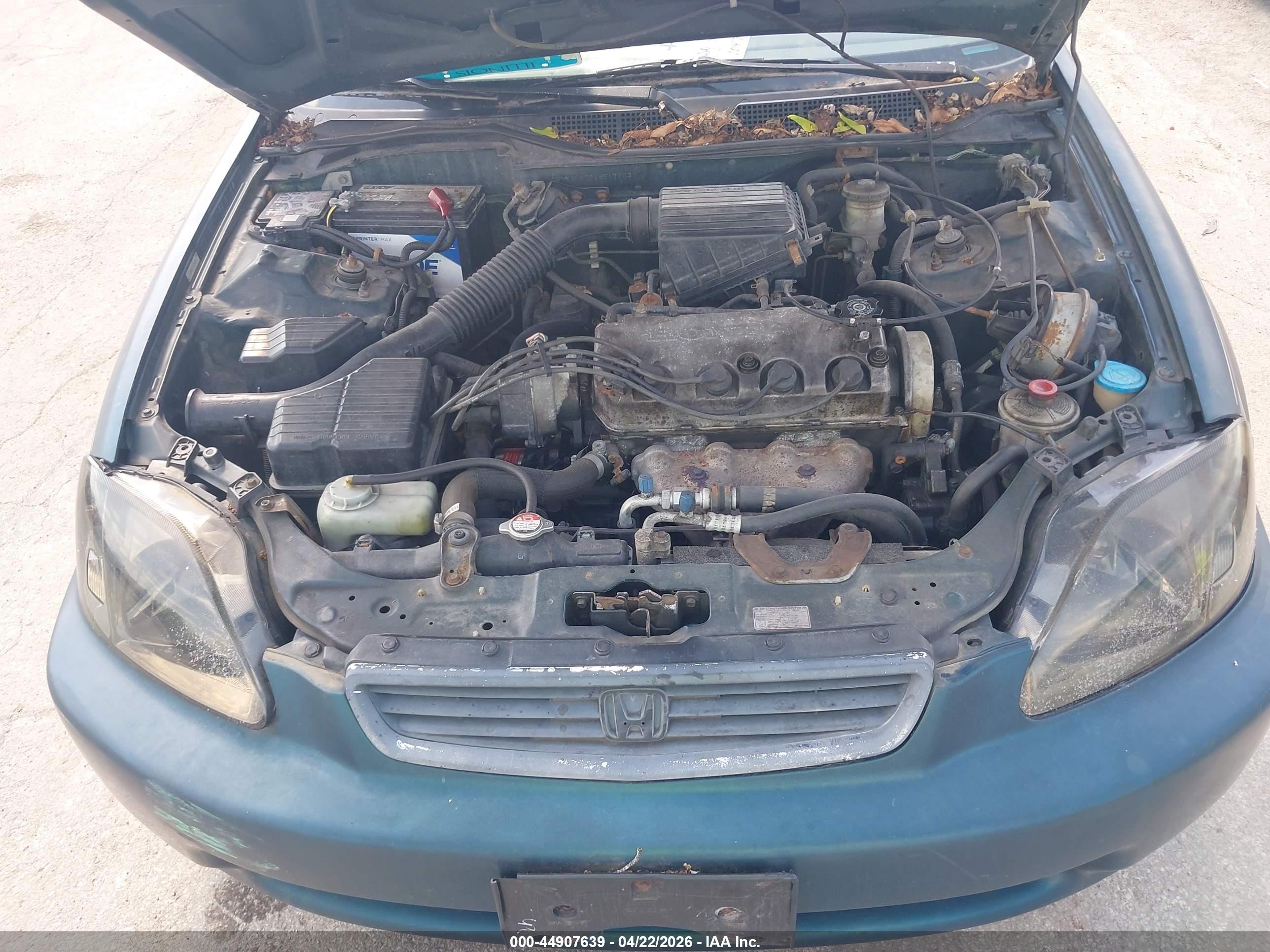 1998 Honda Civic Lx Green vin: 2HGEJ6679WH517703