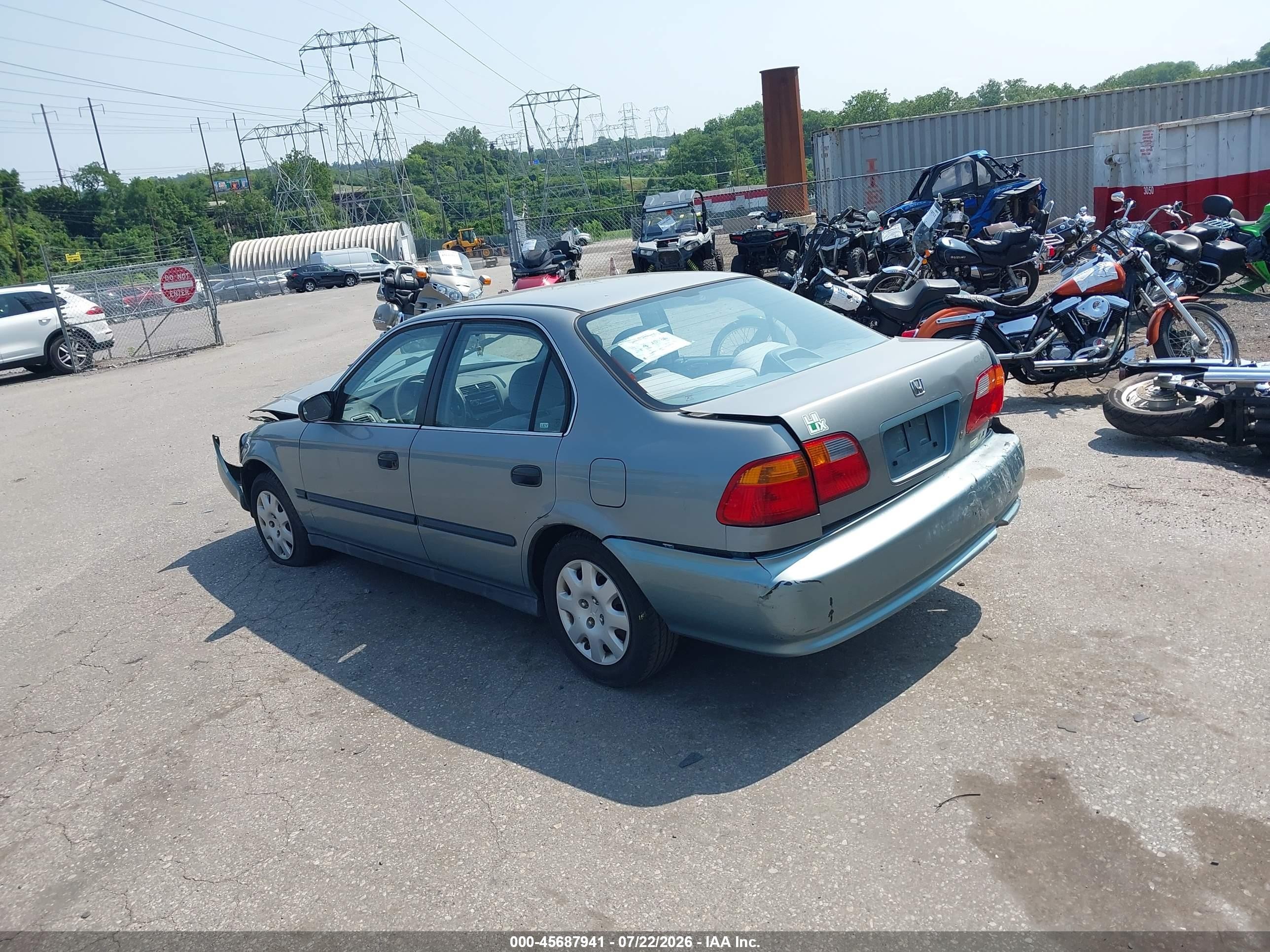 1999 Honda Civic Lx Teal vin: 2HGEJ6679XH575506