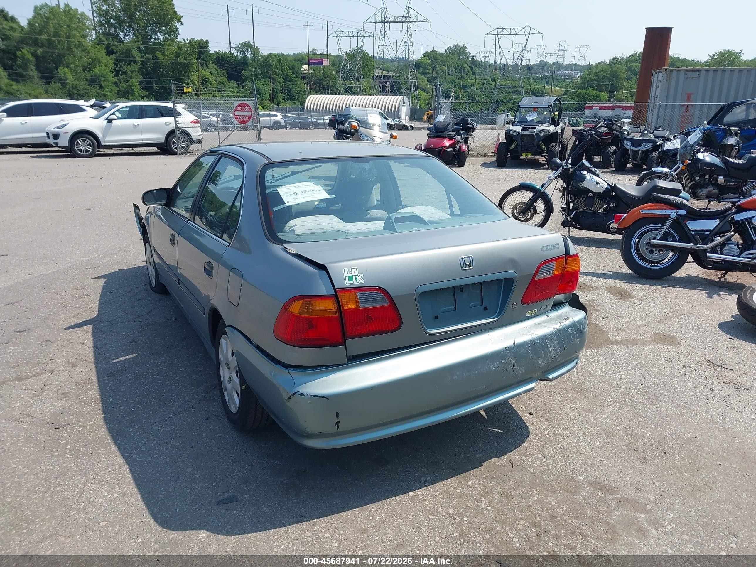 1999 Honda Civic Lx Teal vin: 2HGEJ6679XH575506