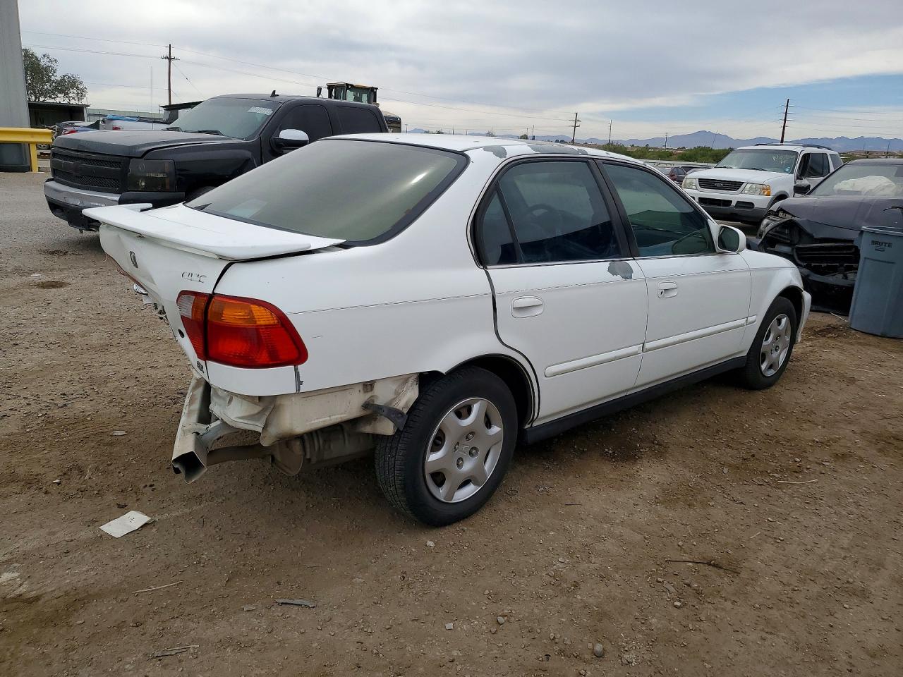 1999 Honda Civic Ex White vin: 2HGEJ8541XH533754