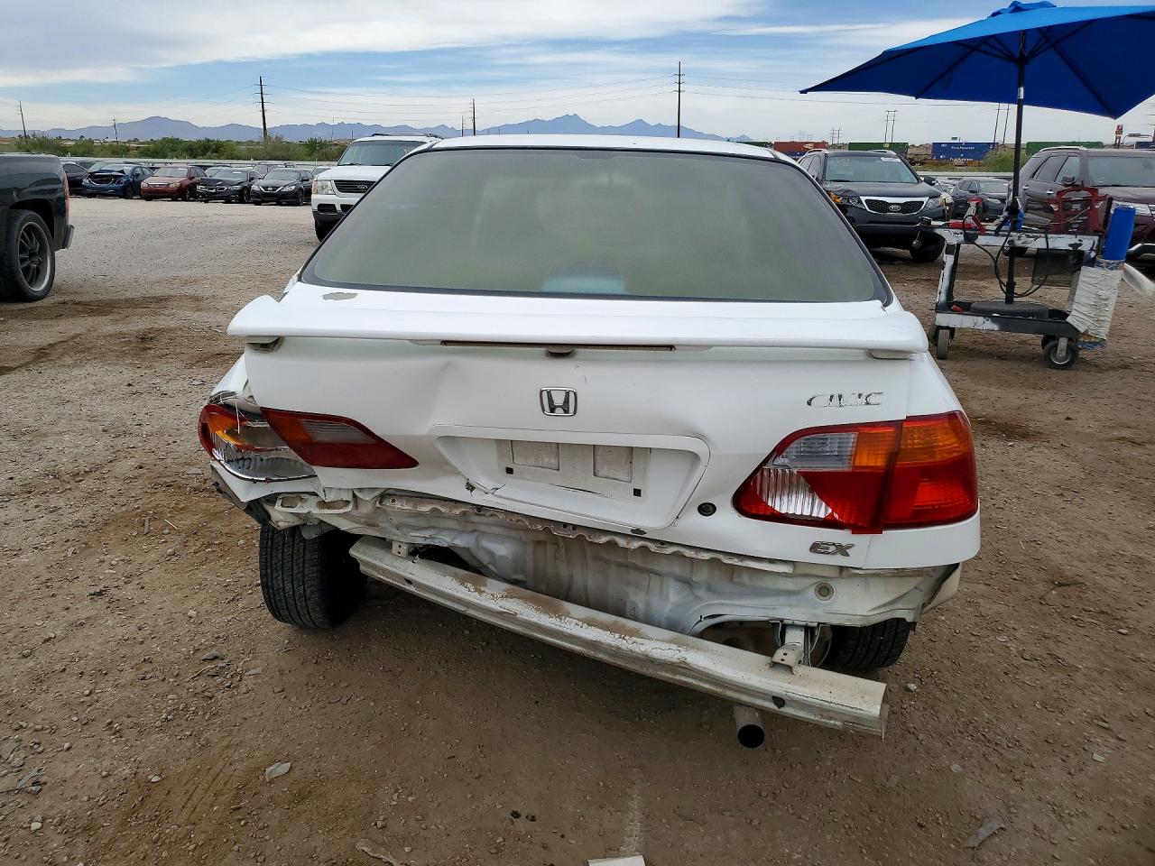 1999 Honda Civic Ex White vin: 2HGEJ8541XH533754
