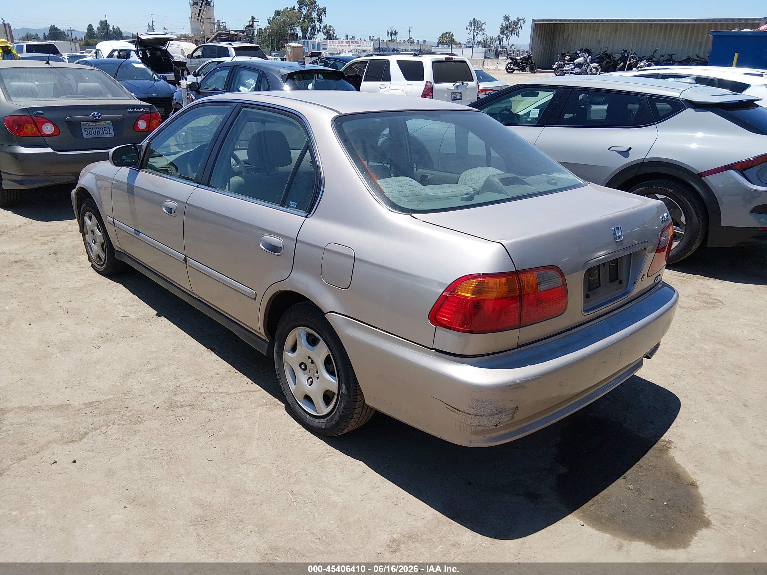 2000 Honda Civic Ex Champagne vin: 2HGEJ8543YH600792