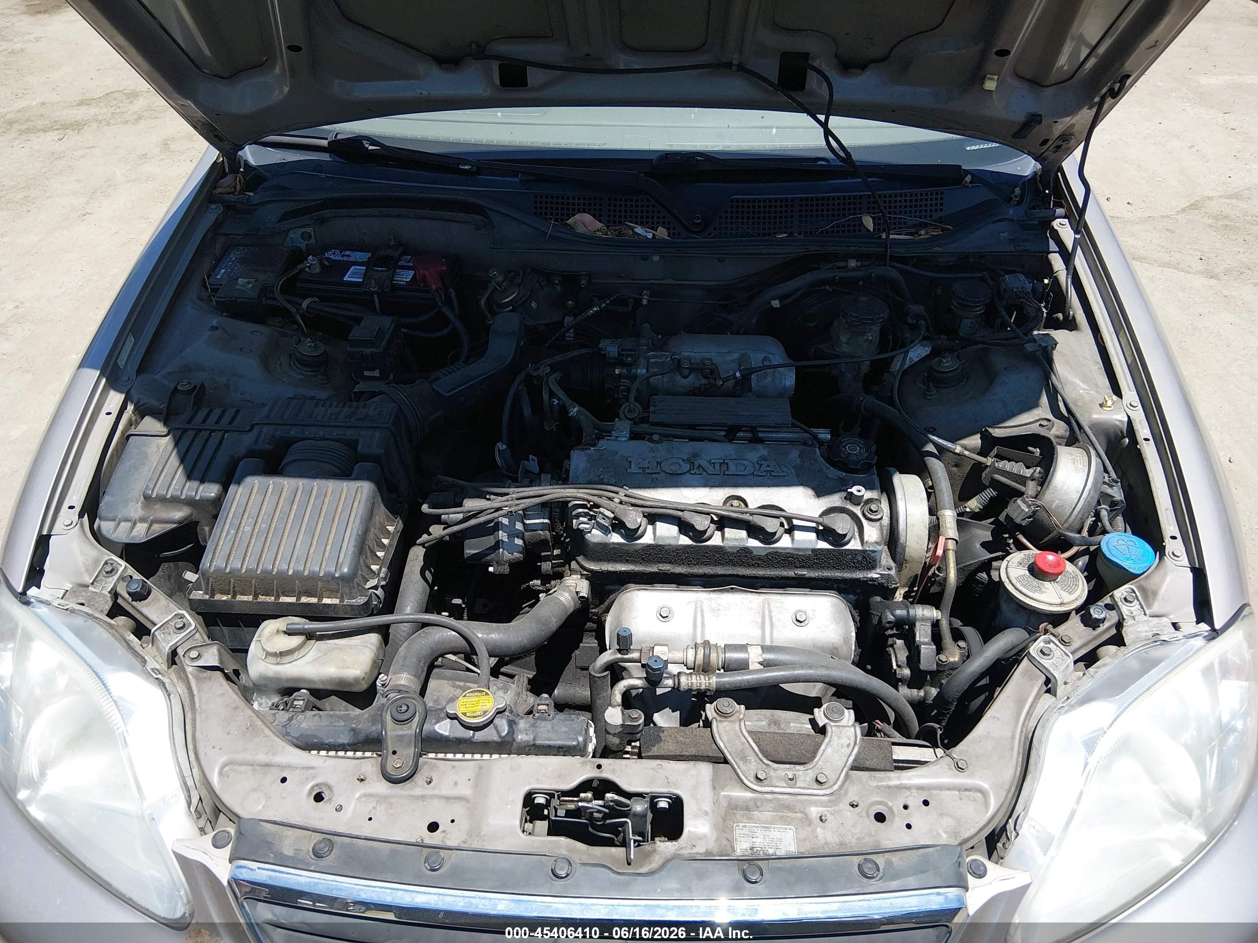 2000 Honda Civic Ex Champagne vin: 2HGEJ8543YH600792