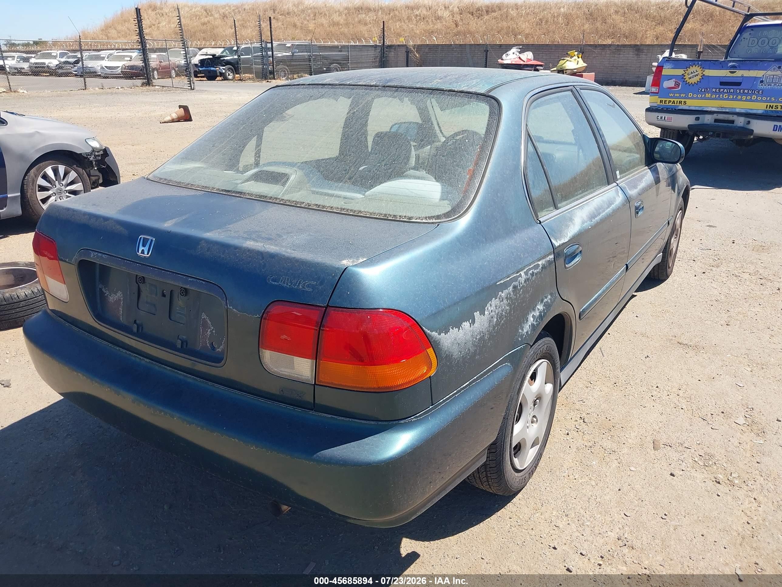 1998 Honda Civic Ex Green vin: 2HGEJ8545WH553522