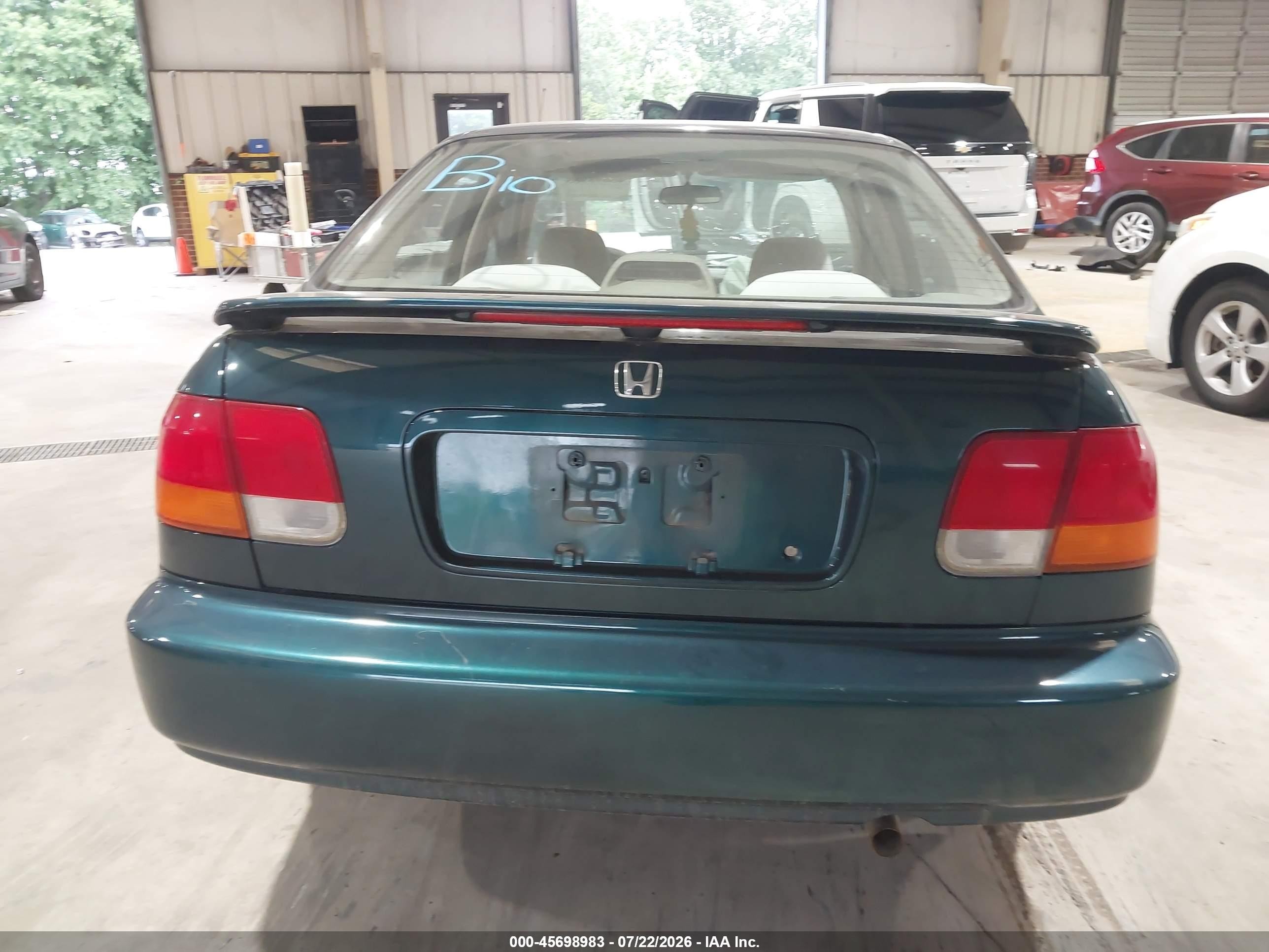 1997 Honda Civic Ex Green vin: 2HGEJ8640VH557412