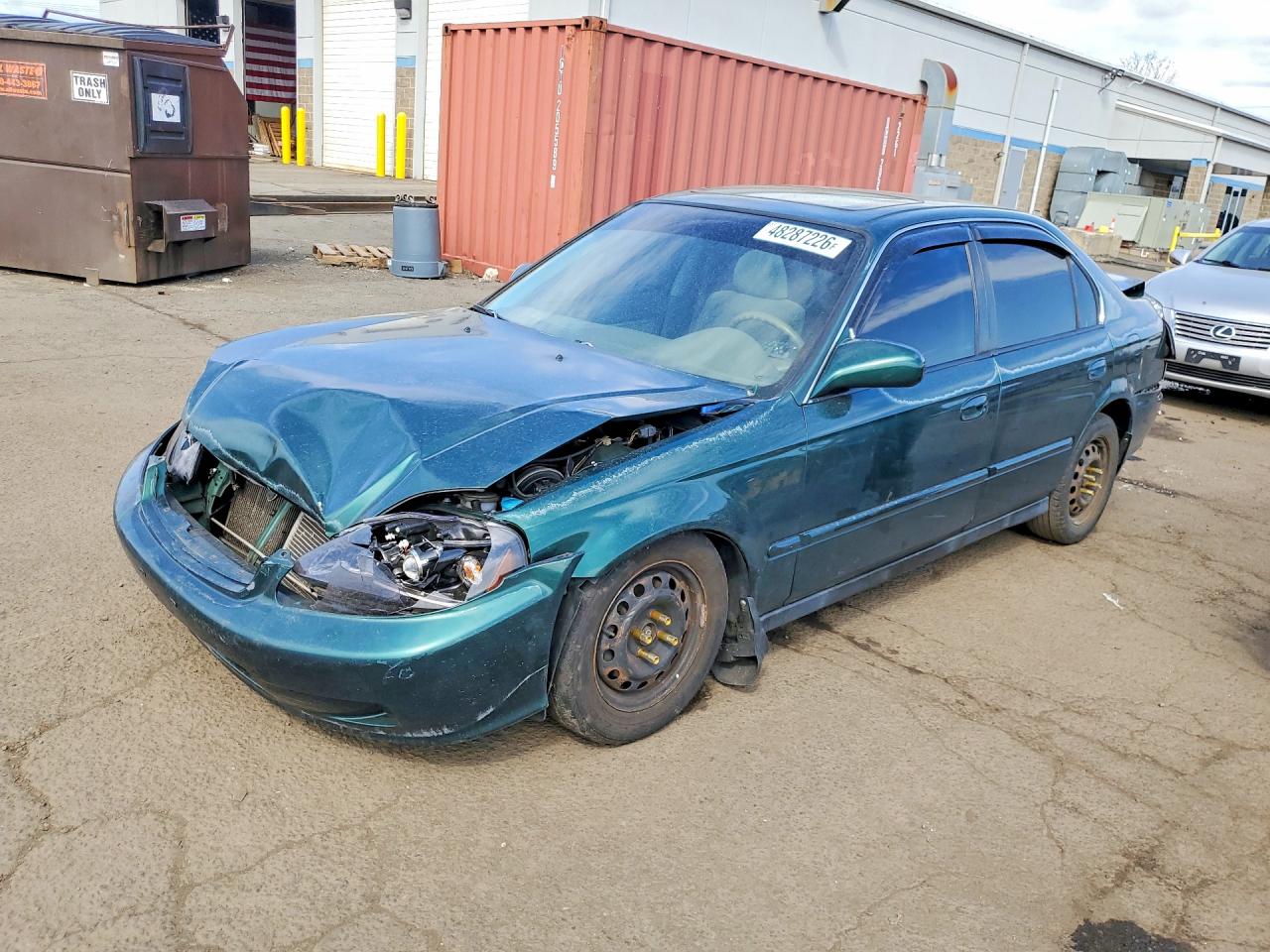 1999 Honda Civic Ex Green vin: 2HGEJ8641XH585545
