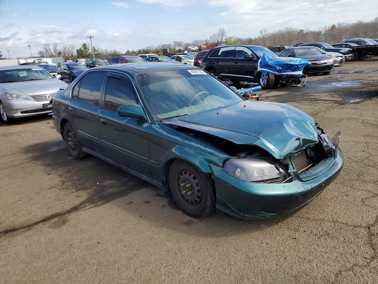 1999 Honda Civic Ex Green vin: 2HGEJ8641XH585545