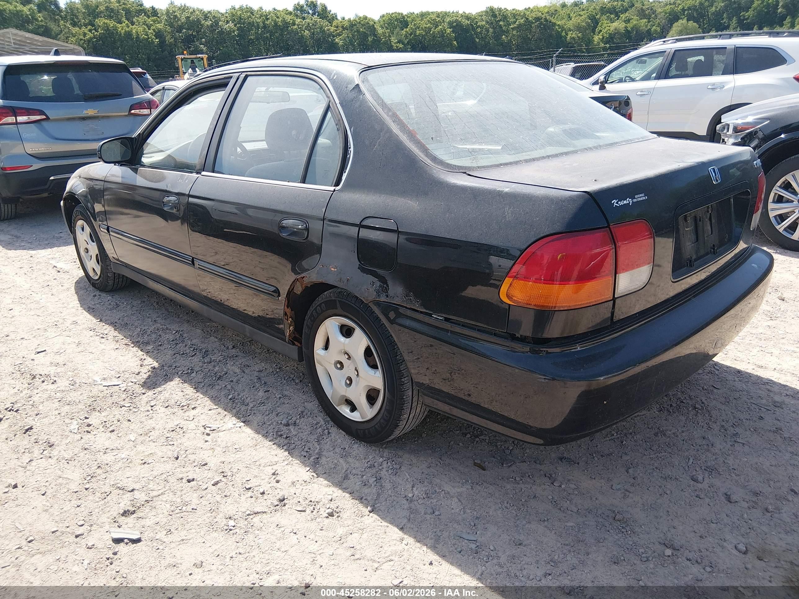1998 Honda Civic Ex Black vin: 2HGEJ8644WH500664
