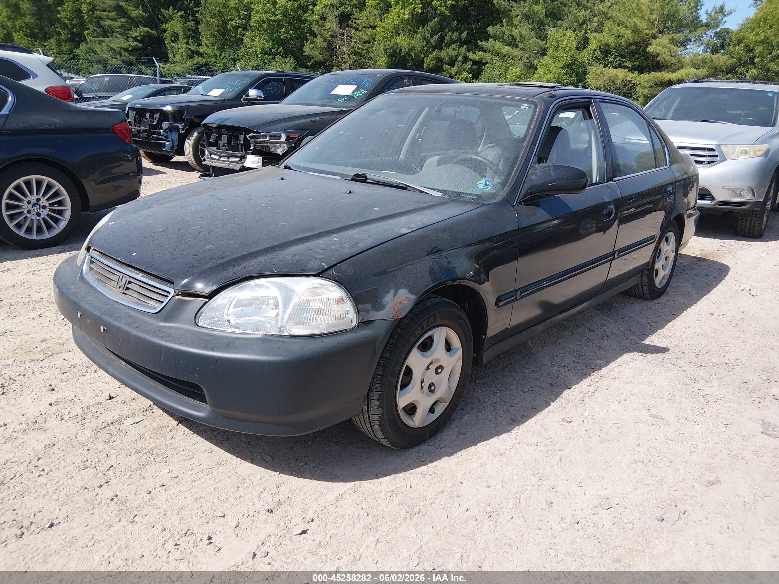 1998 Honda Civic Ex Black vin: 2HGEJ8644WH500664