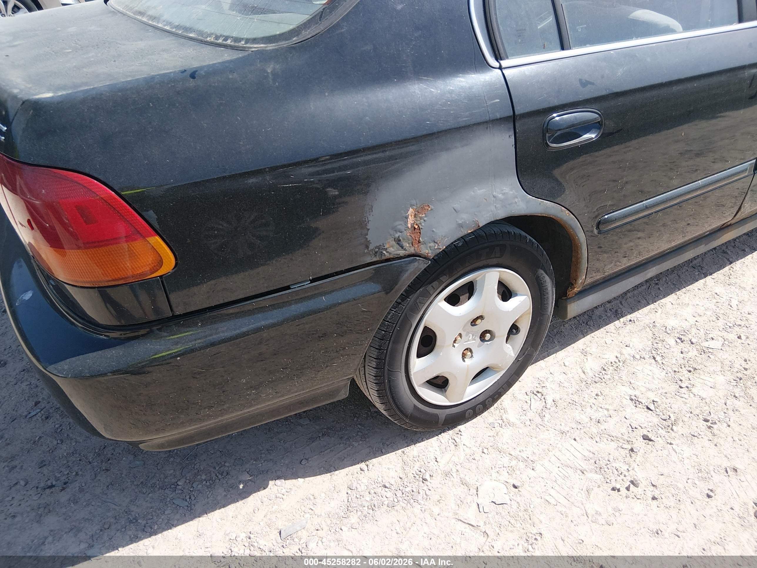 1998 Honda Civic Ex Black vin: 2HGEJ8644WH500664