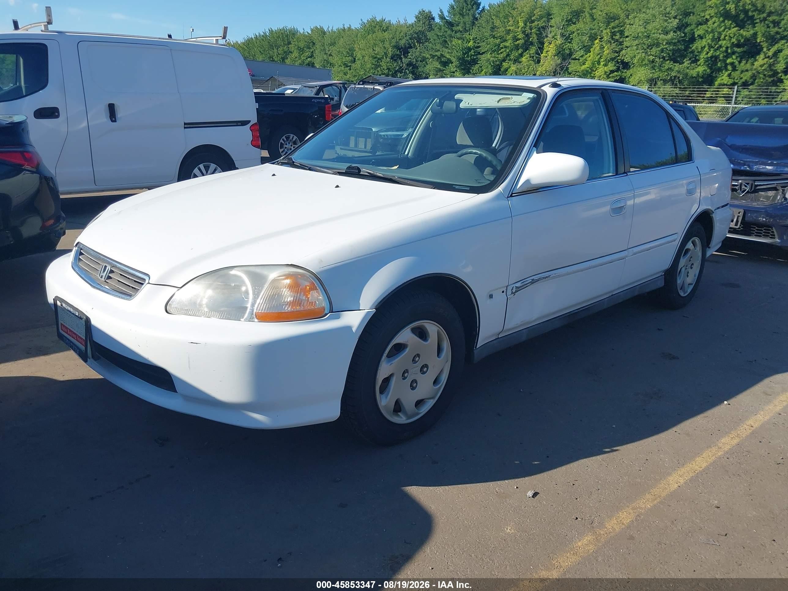 1997 Honda Civic Ex White vin: 2HGEJ8645VH523384