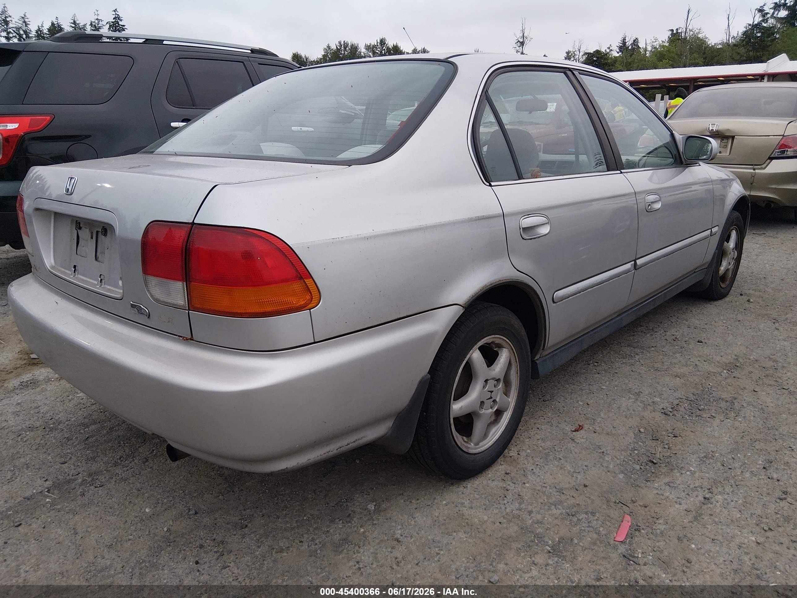 1998 Honda Civic Ex Silver vin: 2HGEJ8645WH570772