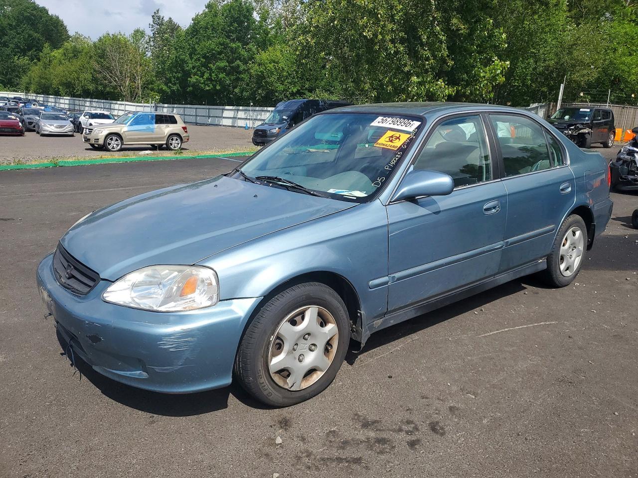 2000 Honda Civic Ex Бирюзовый vin: 2HGEJ8645YH583735