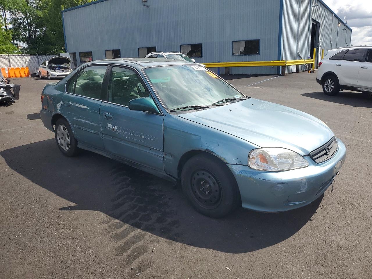 2000 Honda Civic Ex Бирюзовый vin: 2HGEJ8645YH583735