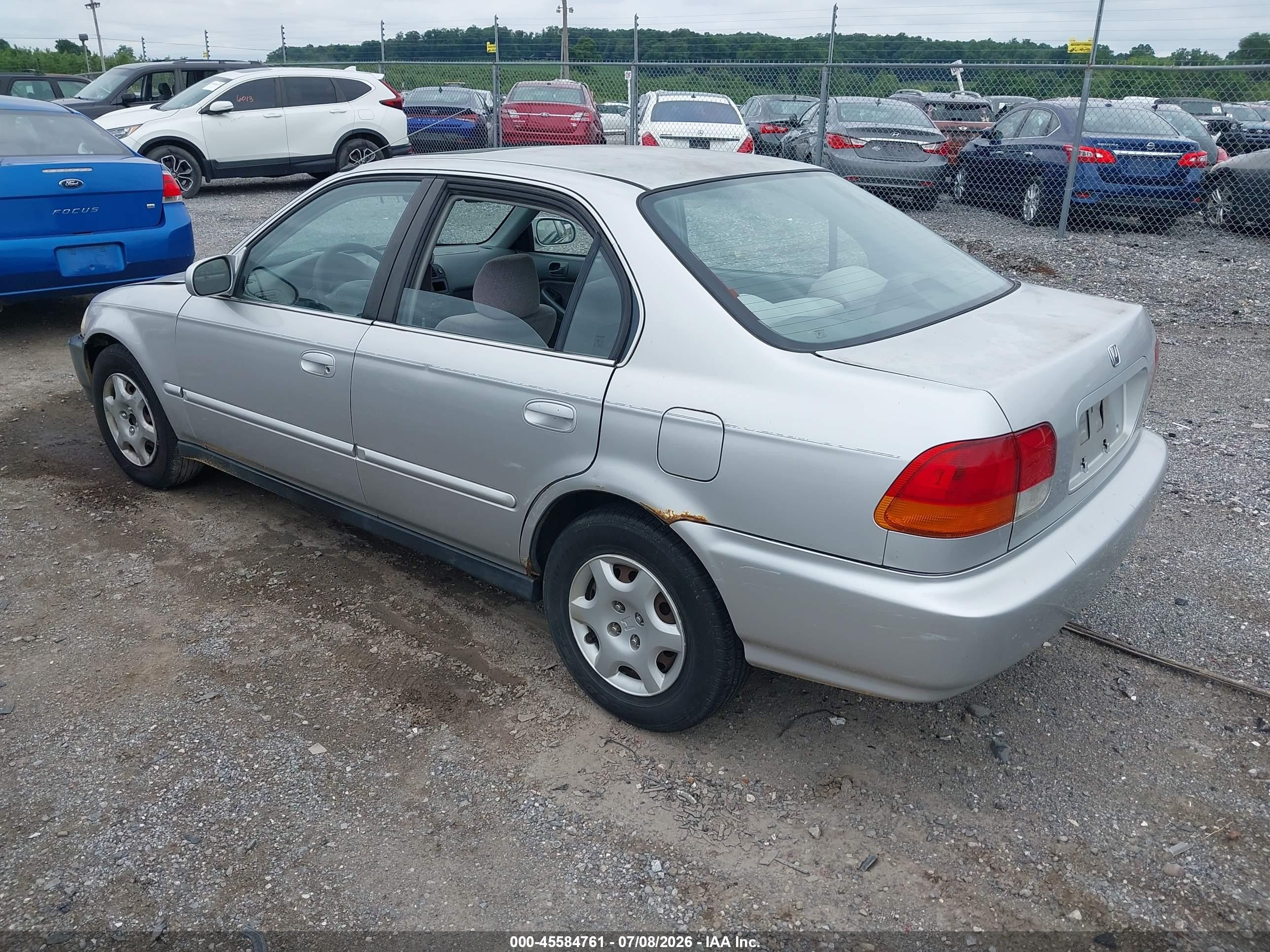 1998 Honda Civic Ex Silver vin: 2HGEJ8647WH558218