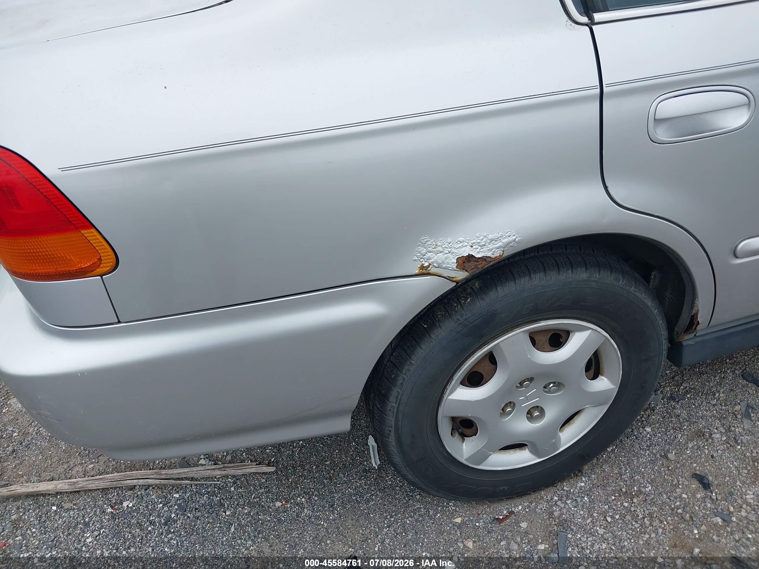 1998 Honda Civic Ex Silver vin: 2HGEJ8647WH558218